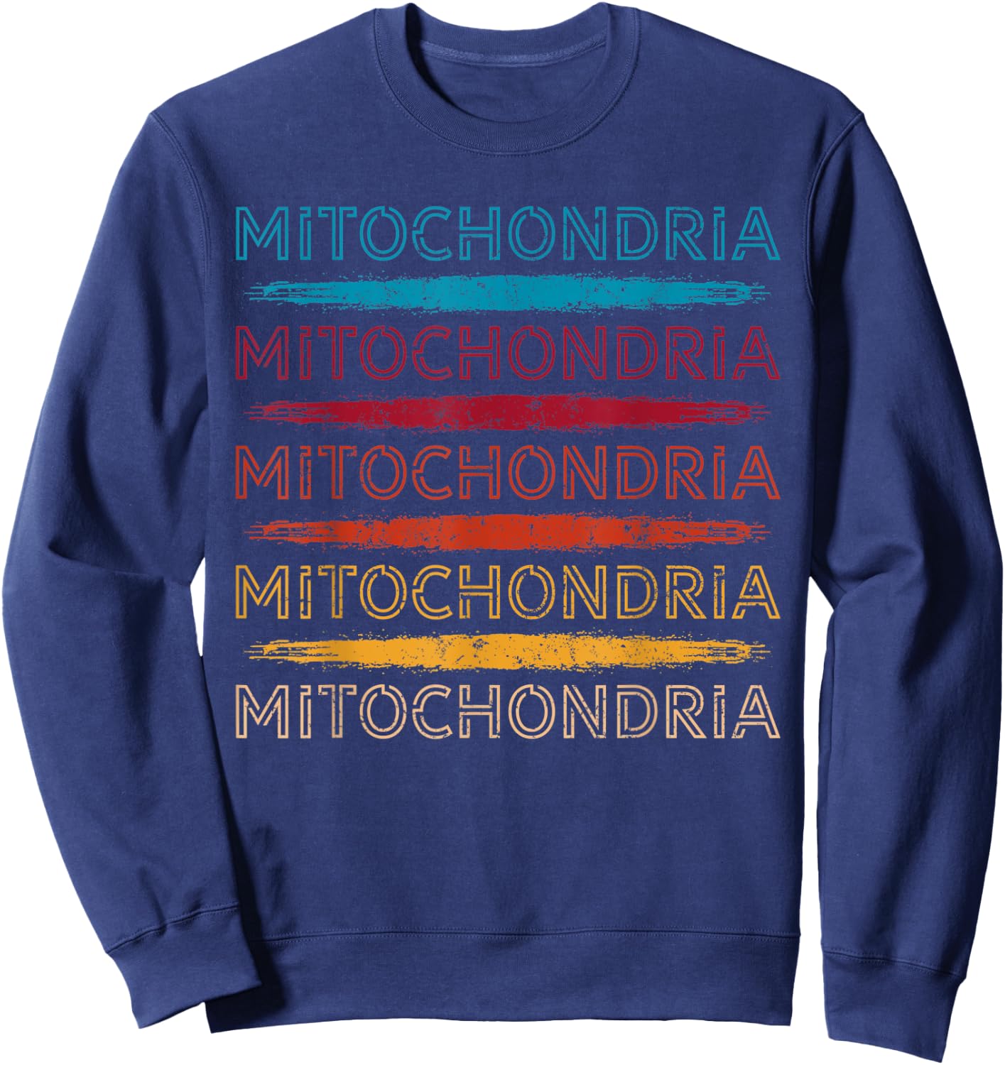 Mitochondria Retro Powerhouse Of The Cell Bacteria Biology Sweatshirt - Sweatshirt | Navy