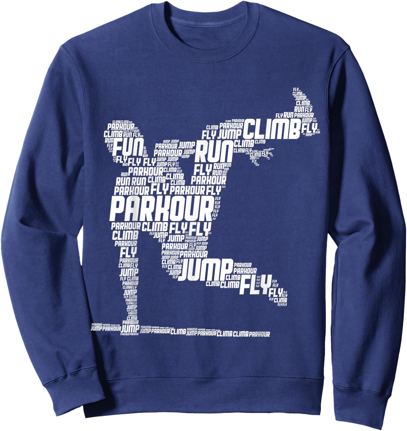 Parkour Freerunner Freerunning Traceur Kids Men Boys Sweatshirt - Sweatshirt | Navy
