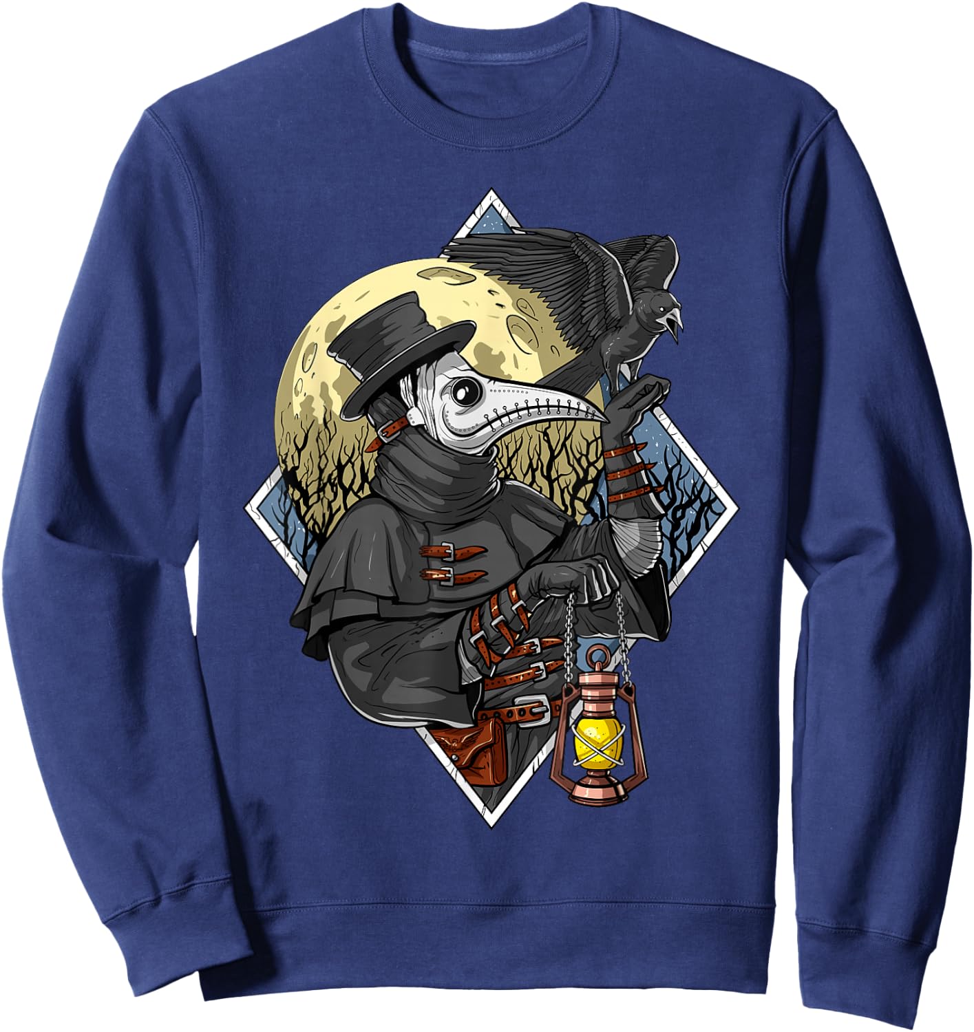 Plague Doctor Raven Gothic Macabre Sweatshirt - Sweatshirt | Navy