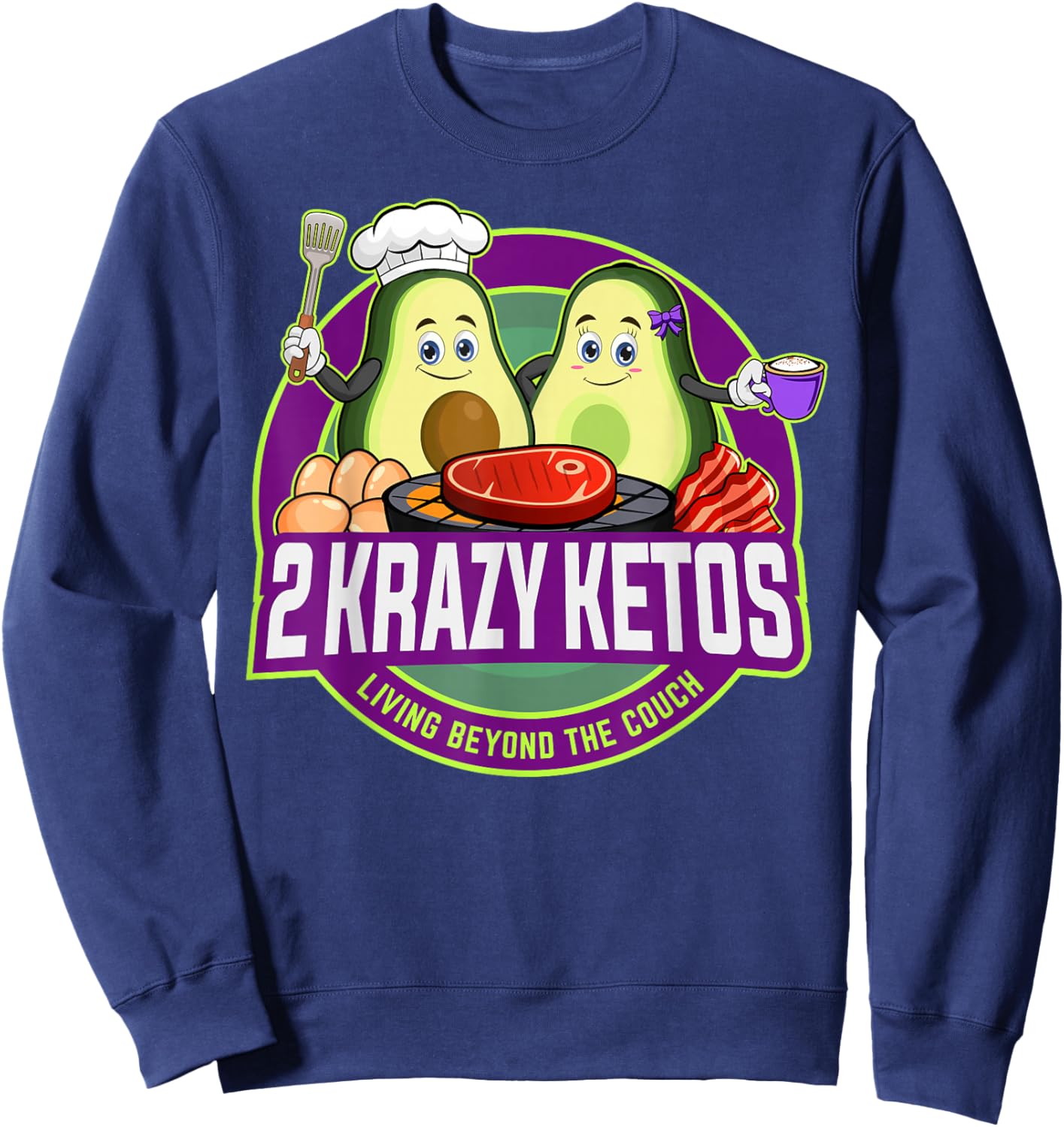 2 Krazy Ketos Logo 2024 Sweatshirt - Sweatshirt | Navy
