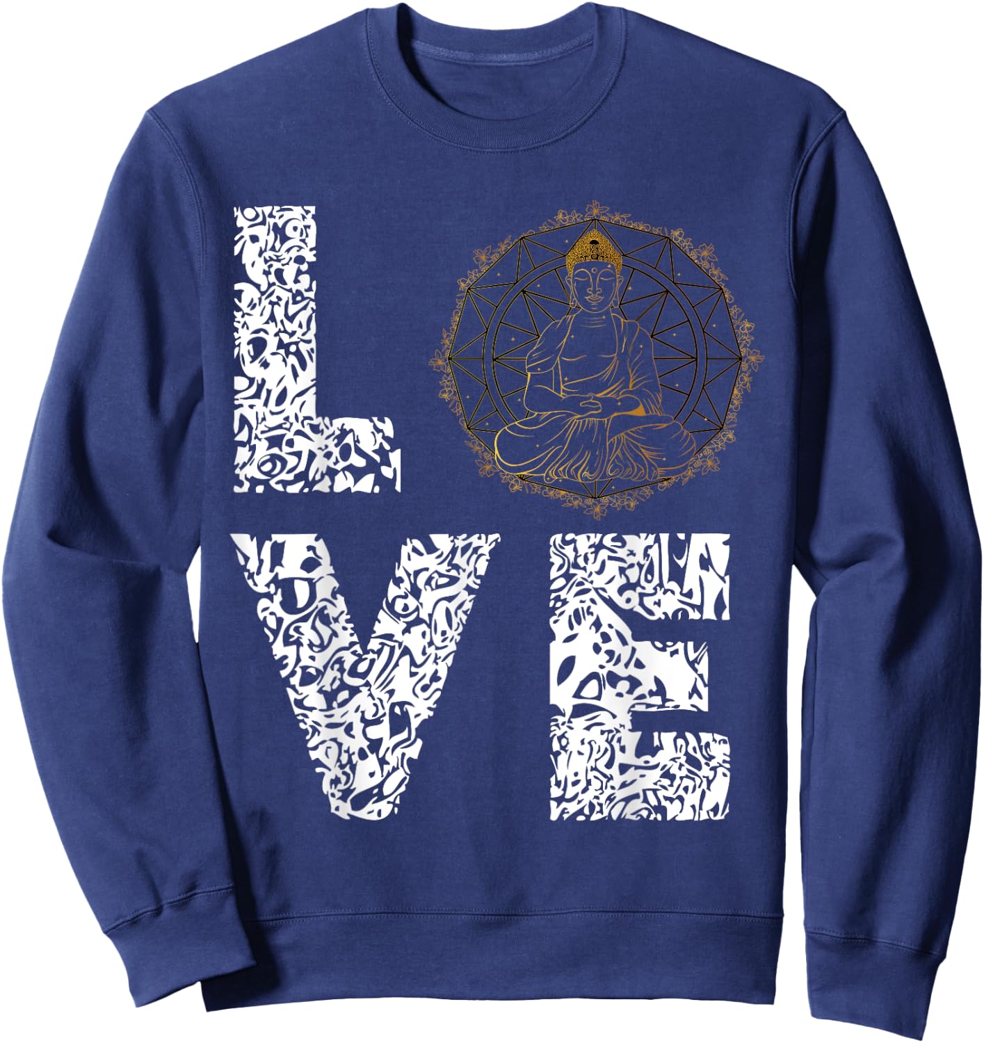 Buddha Love Buddhism Gautama Buddhist Festival Diwali Dhyana Sweatshirt - Sweatshirt | Navy