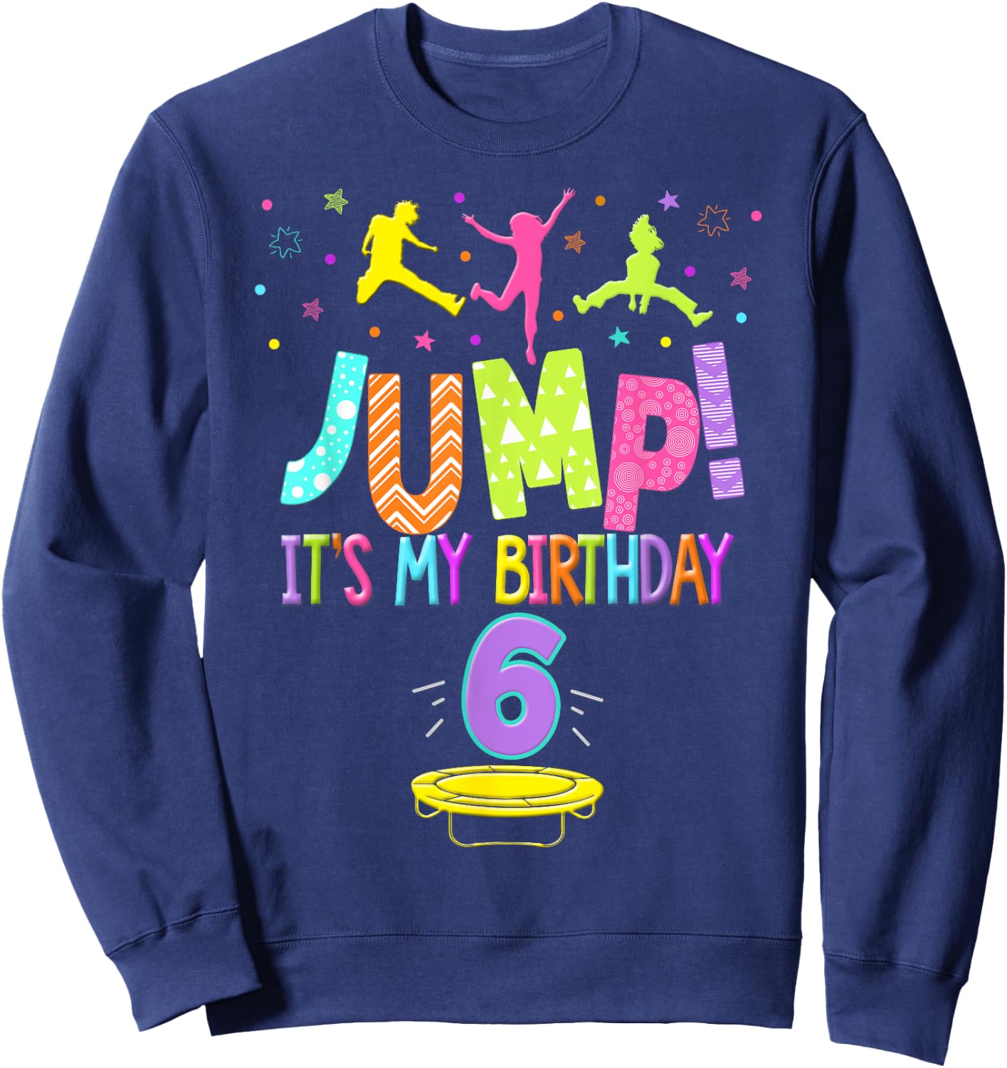 Trampoline Birthday Party For Girls Sweatshirt - Sweatshirt | Navy