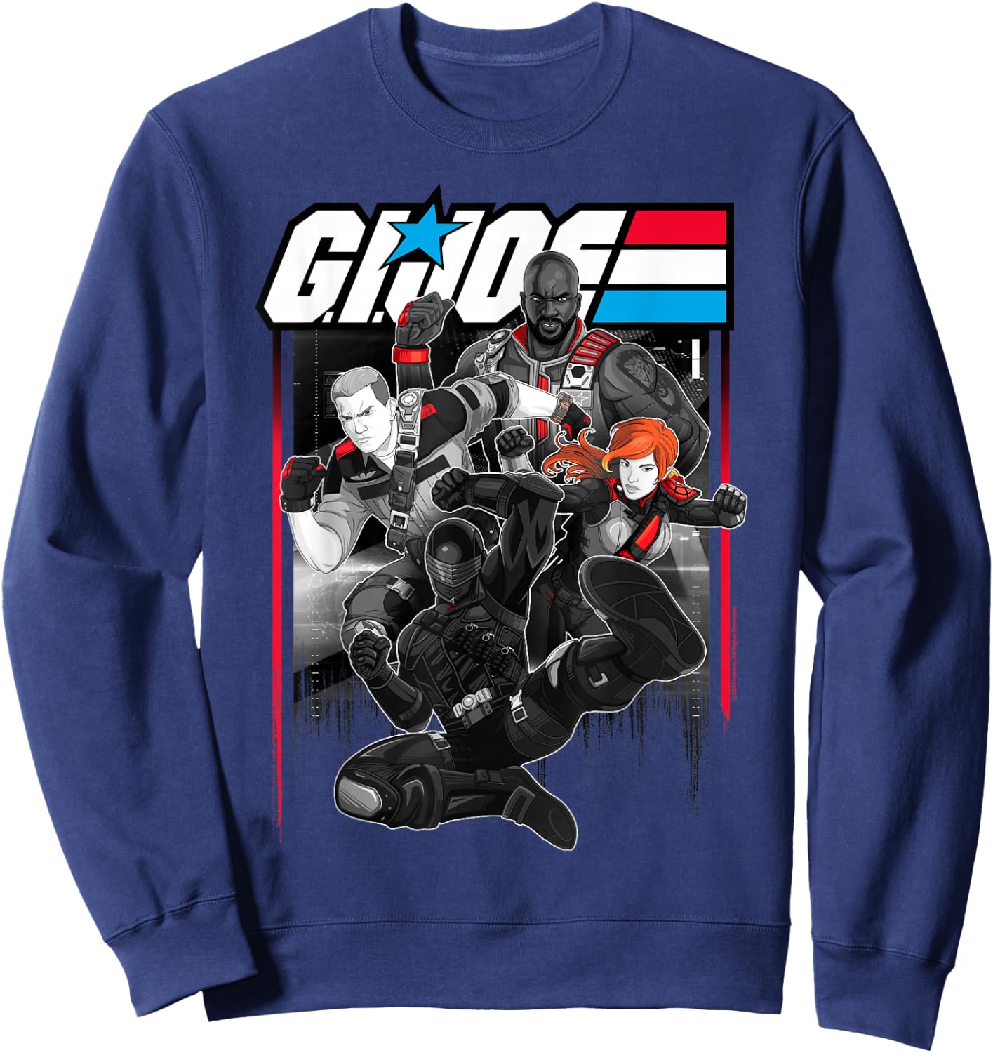 G.I. Joe Group Shot Action Pose Comic Panel Sweatshirt - Sweatshirt | Navy