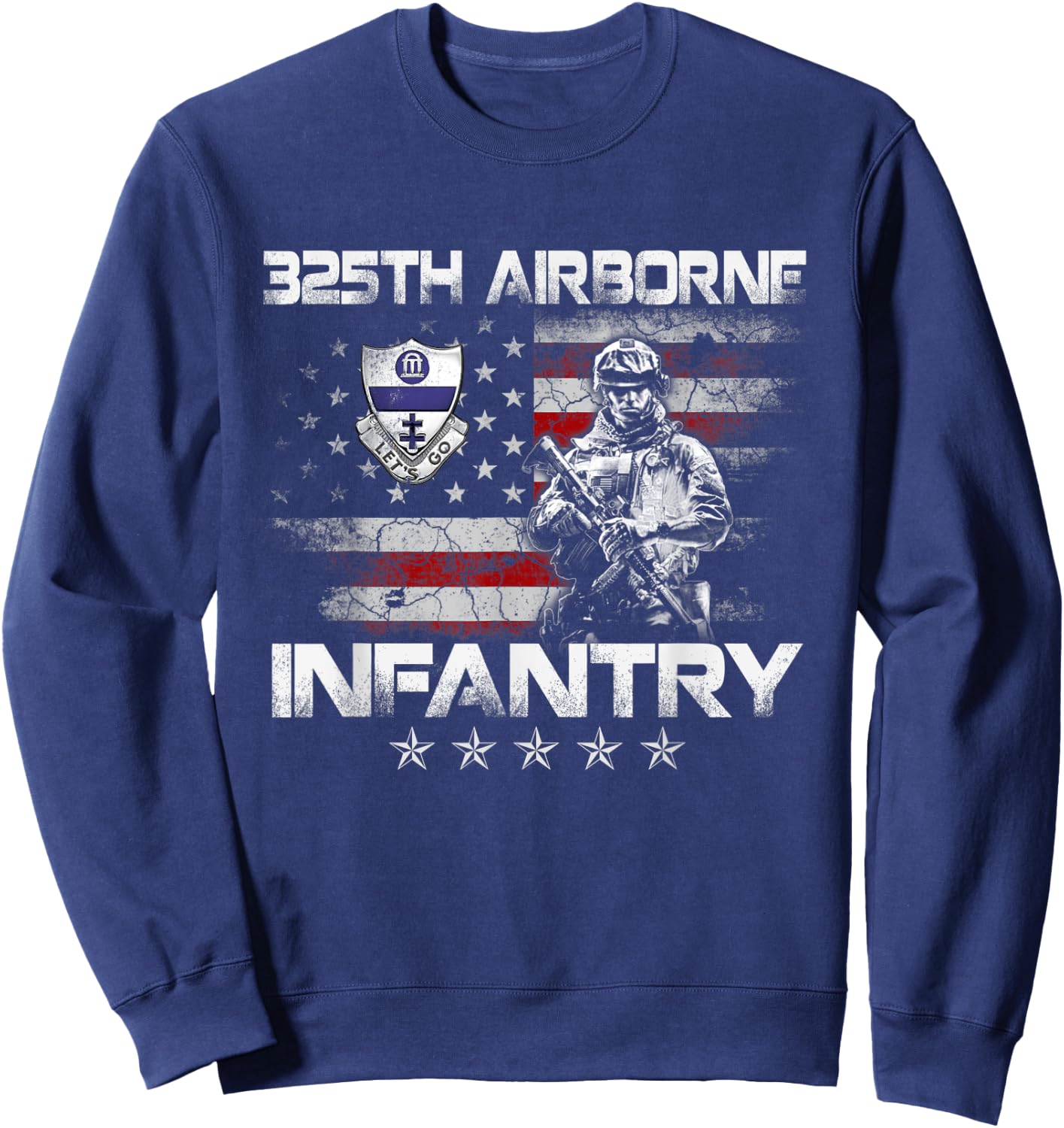 325th Airborne Infantry Regiment Veteran 4th Of July Gift Sweatshirt - Sweatshirt | Navy