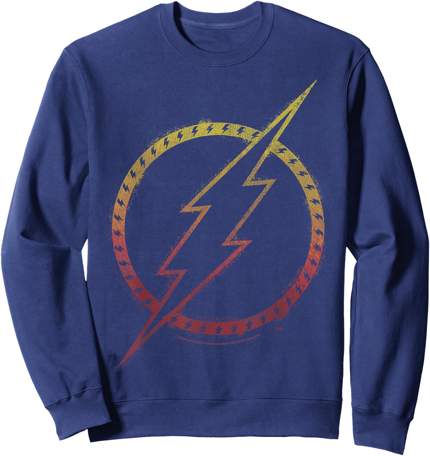 DC Comics The Flash Lightning Logo Small Sweatshirt - Sweatshirt | Navy