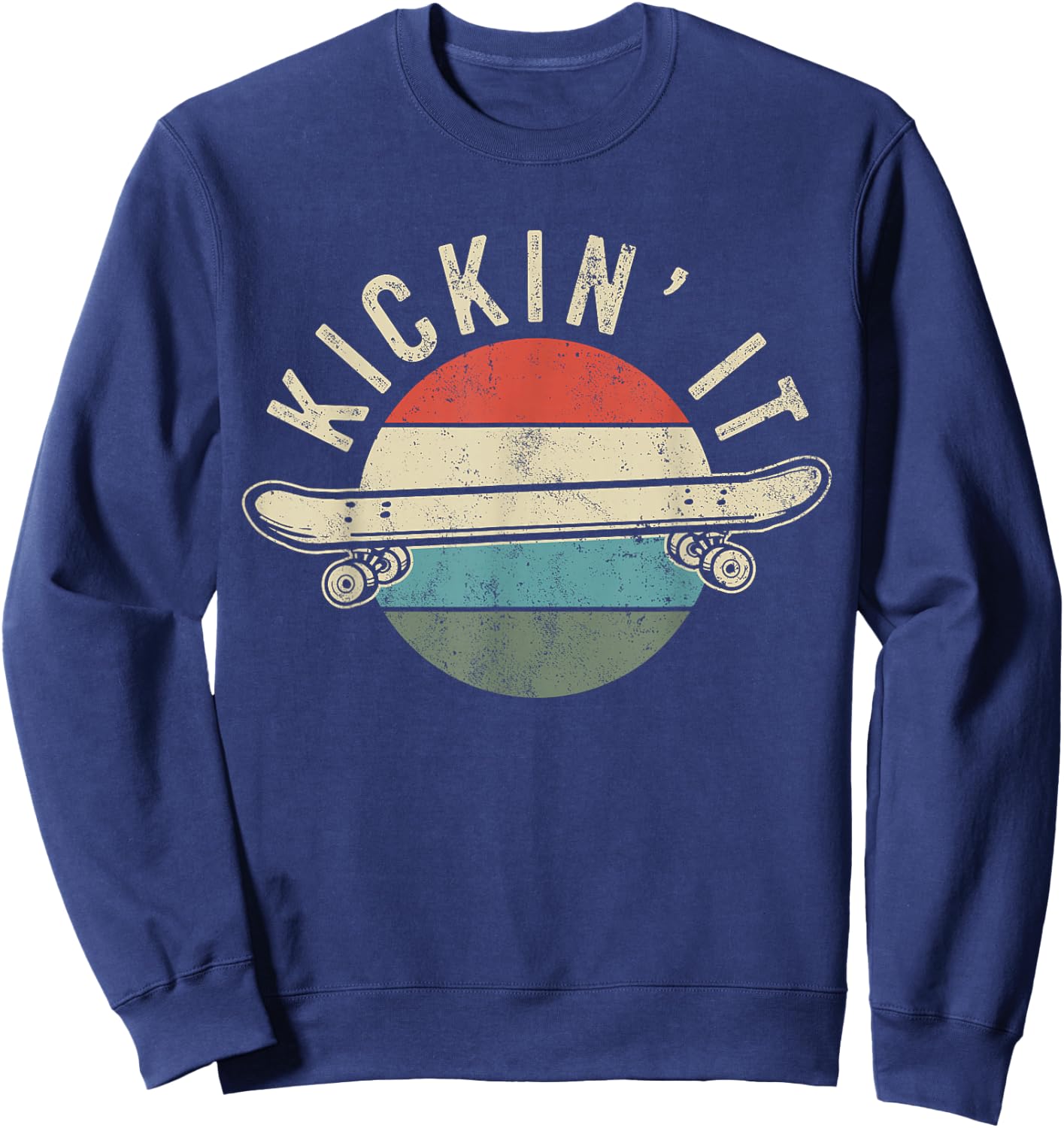 Skateboard Skateboarding Gift Skateboarder Retro Vintage Sweatshirt - Sweatshirt | Navy