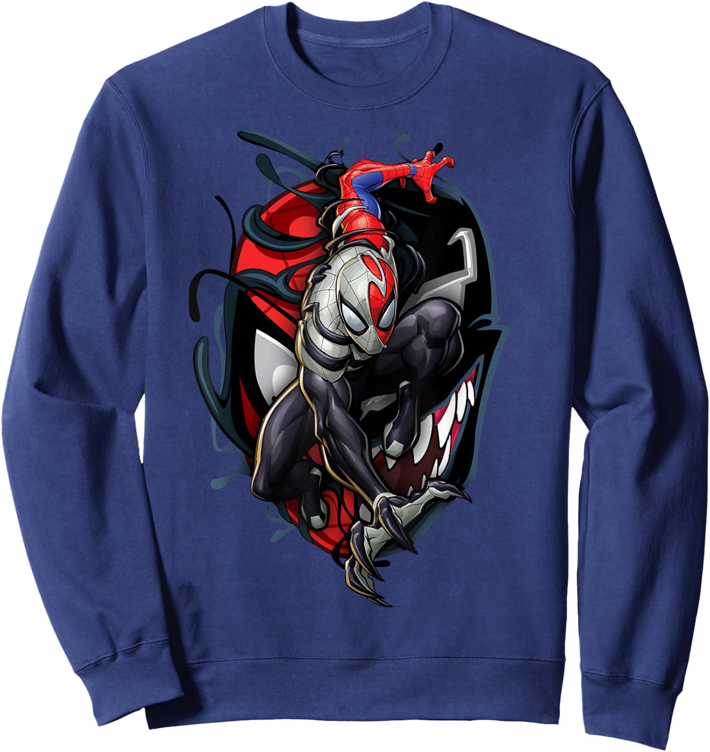 Marvel Spider-Man Maximum Venom Spider-Man Action Shot Sweatshirt - Sweatshirt | Navy