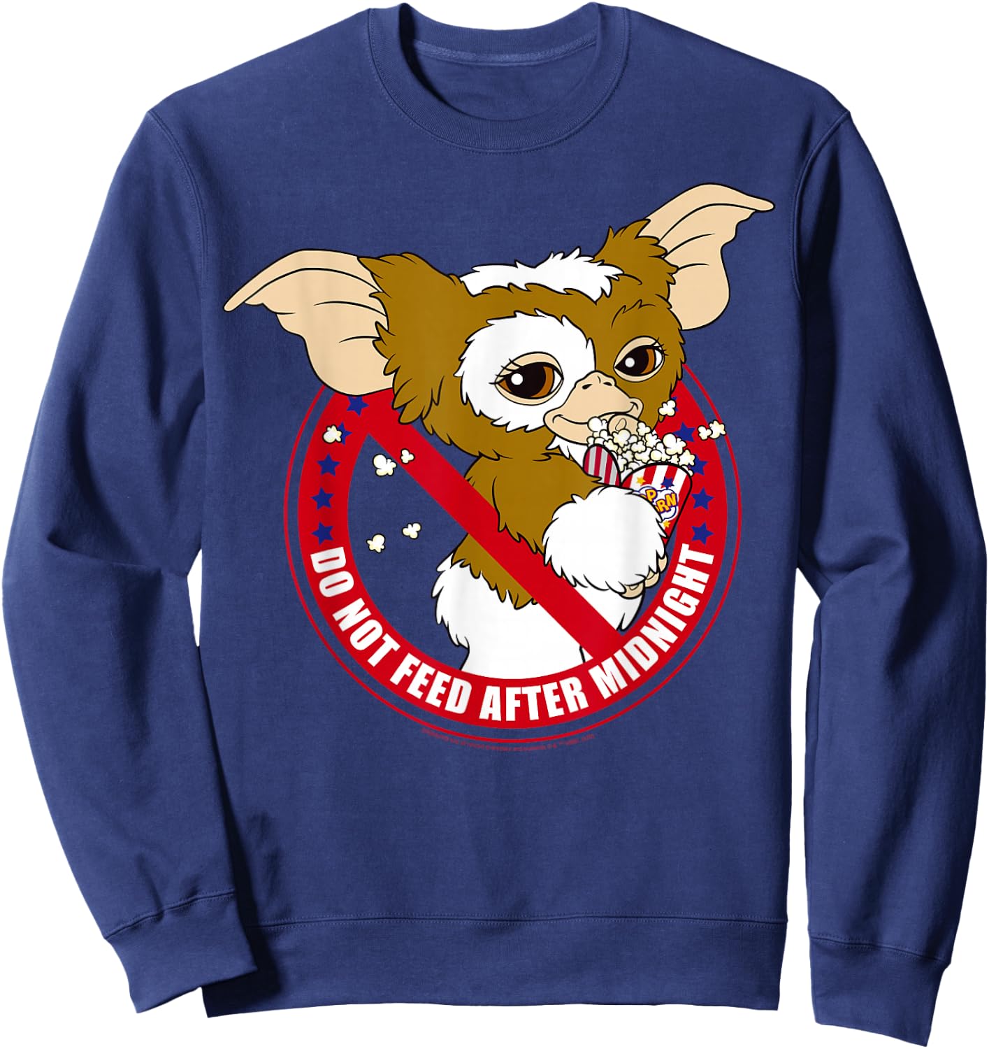 Gremlins Gizmo Do Not Feed After Midnight Small Sweatshirt - Sweatshirt | Navy