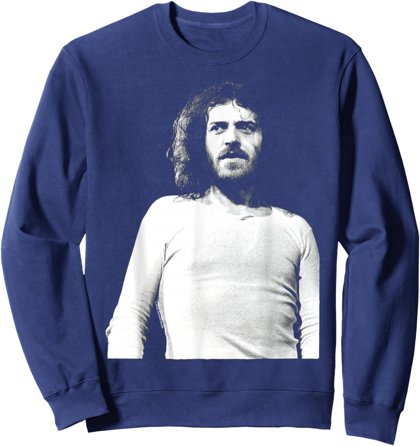 Singer Joe Cocker Live Shot Black And White By Everard Smith Sweatshirt - Sweatshirt | Navy