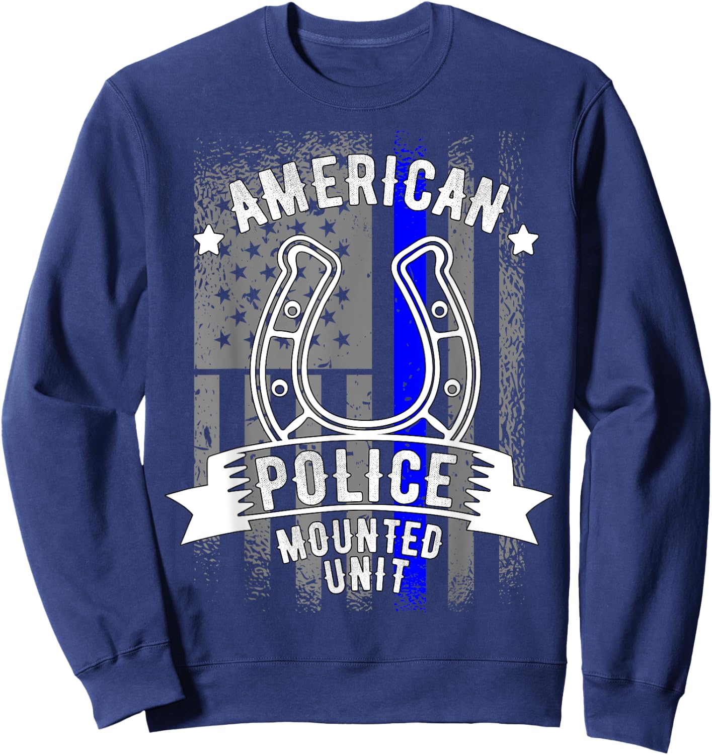 American Police Horse Mounted Unit Sweatshirt - Sweatshirt | Navy