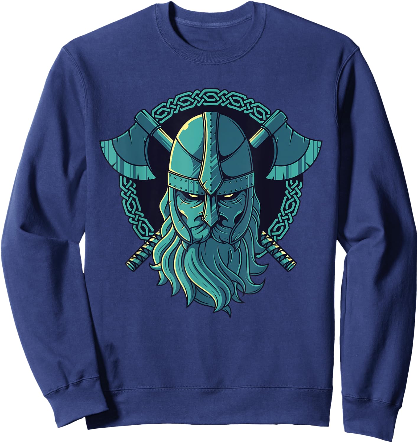 Nordic Viking Warrior Odin Mythology God Valhalla Norse Sweatshirt - Sweatshirt | Navy