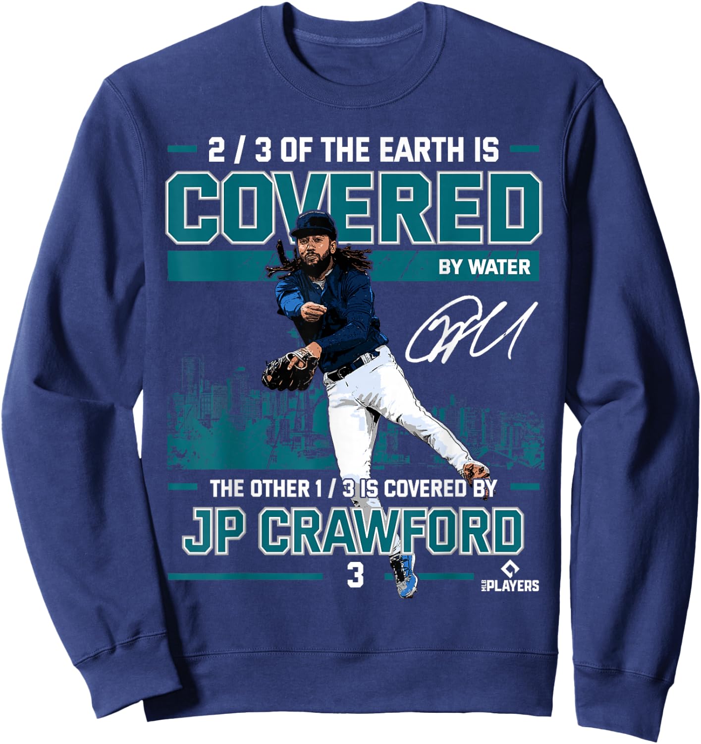 Covered JP Crawford Seattle MLBPA Sweatshirt - Sweatshirt | Navy
