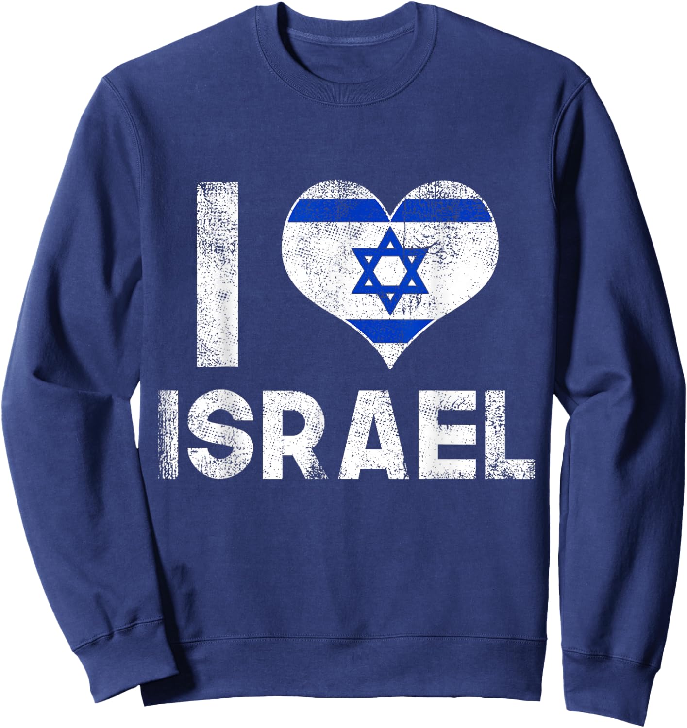 I Love Israel Sweatshirt - Sweatshirt | Navy