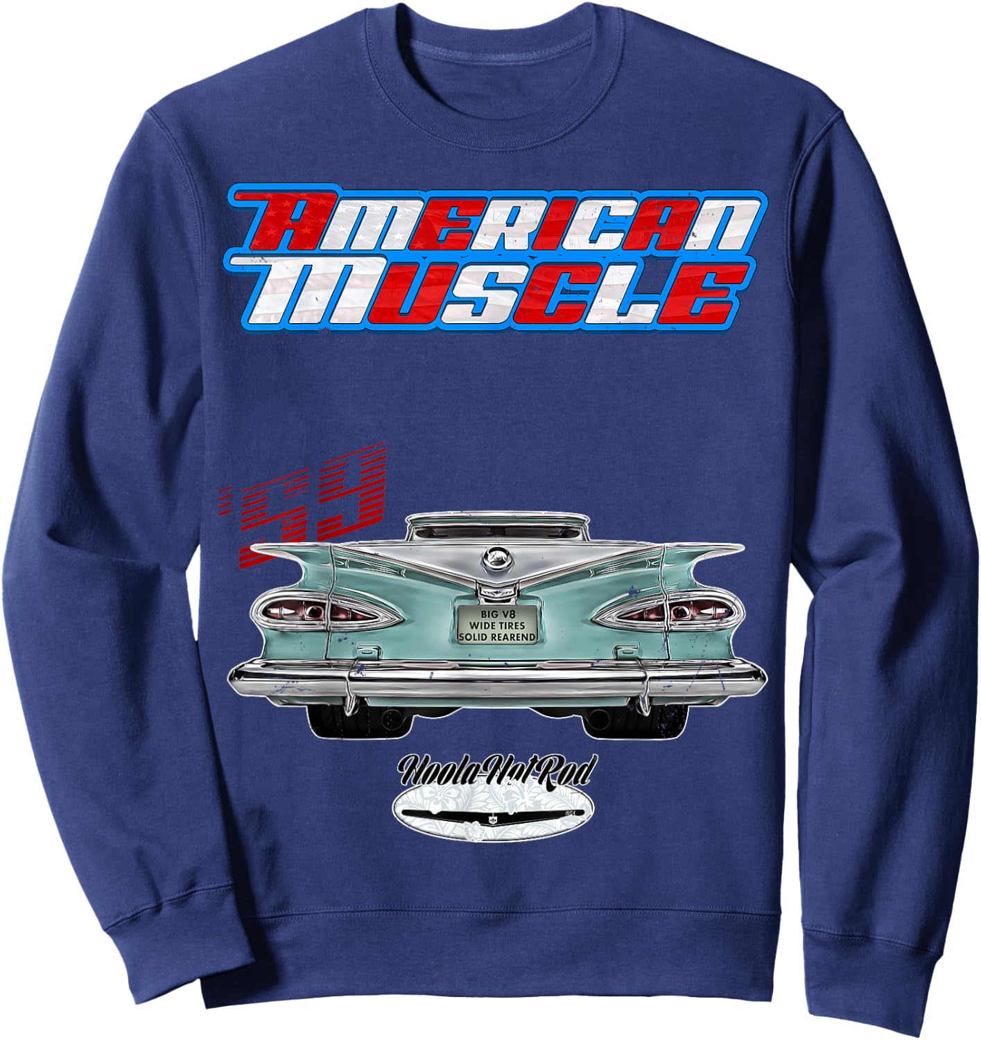 1959 El Camino,pickup,Rockabilly,rusty car,distressed Sweatshirt - Sweatshirt | Navy
