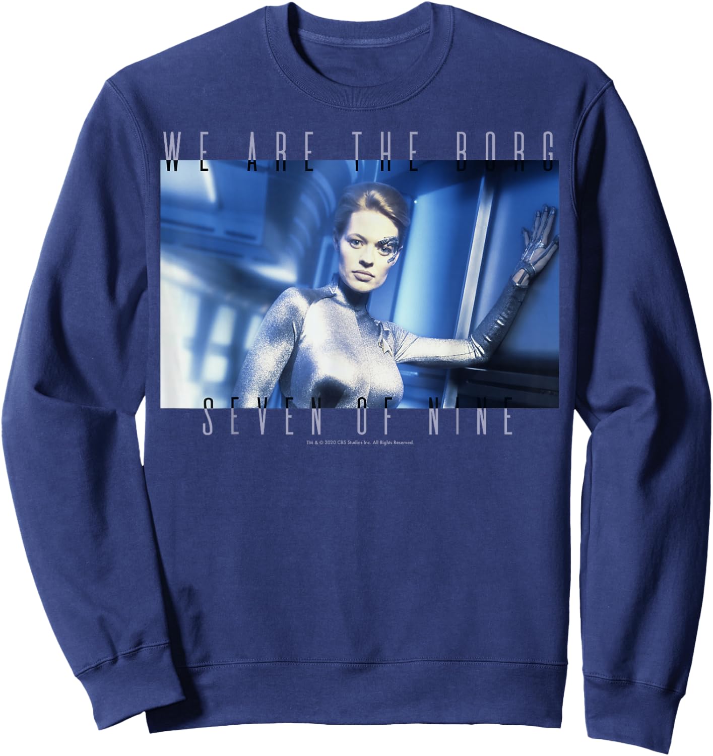 Star Trek: Voyager We Are The Borg Seven Of Nine Sweatshirt - Sweatshirt | Navy