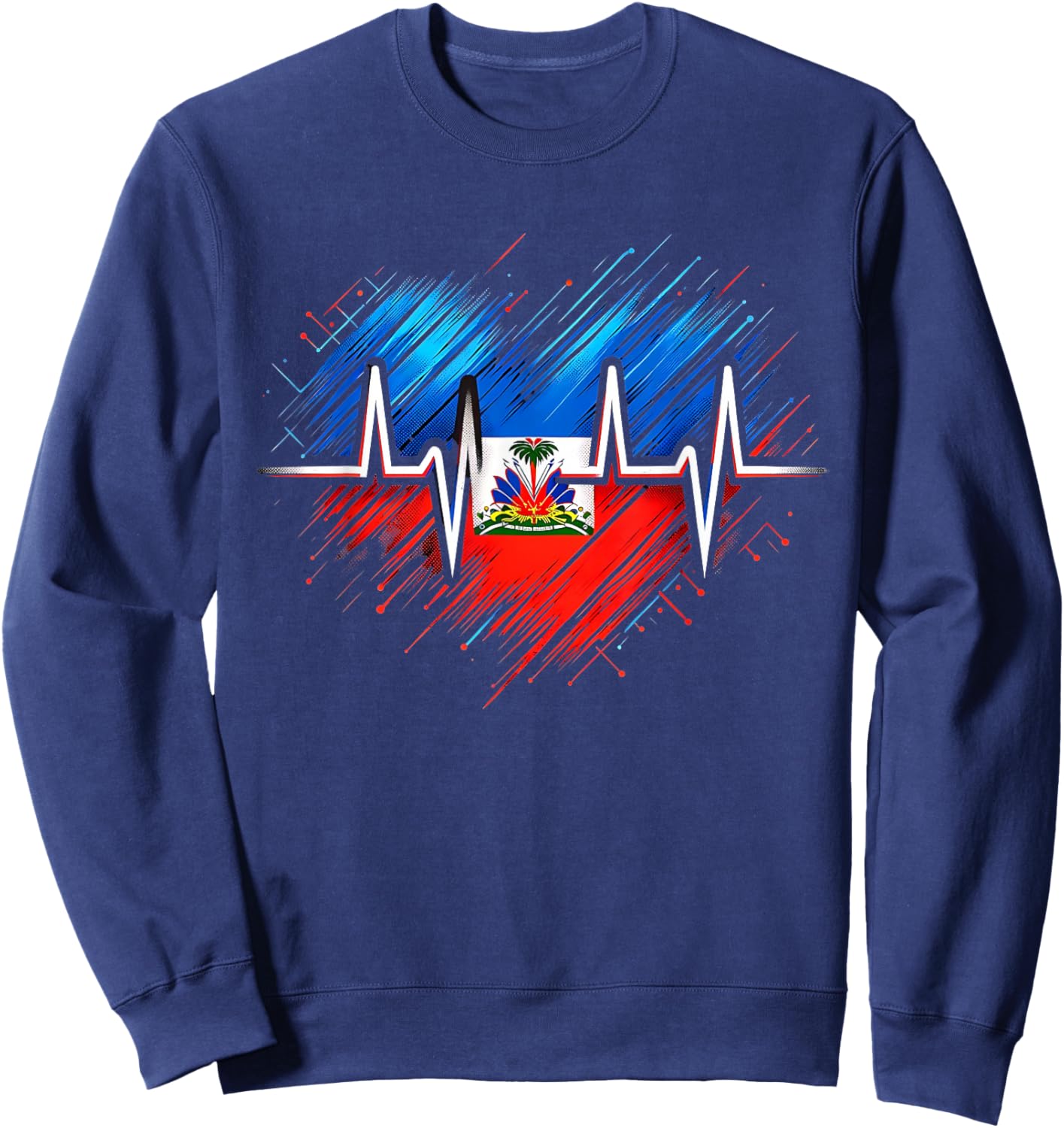 Haitian Flag Day Love Haiti Haitian Haitian Roots Haiti Flag Sweatshirt - Sweatshirt | Navy