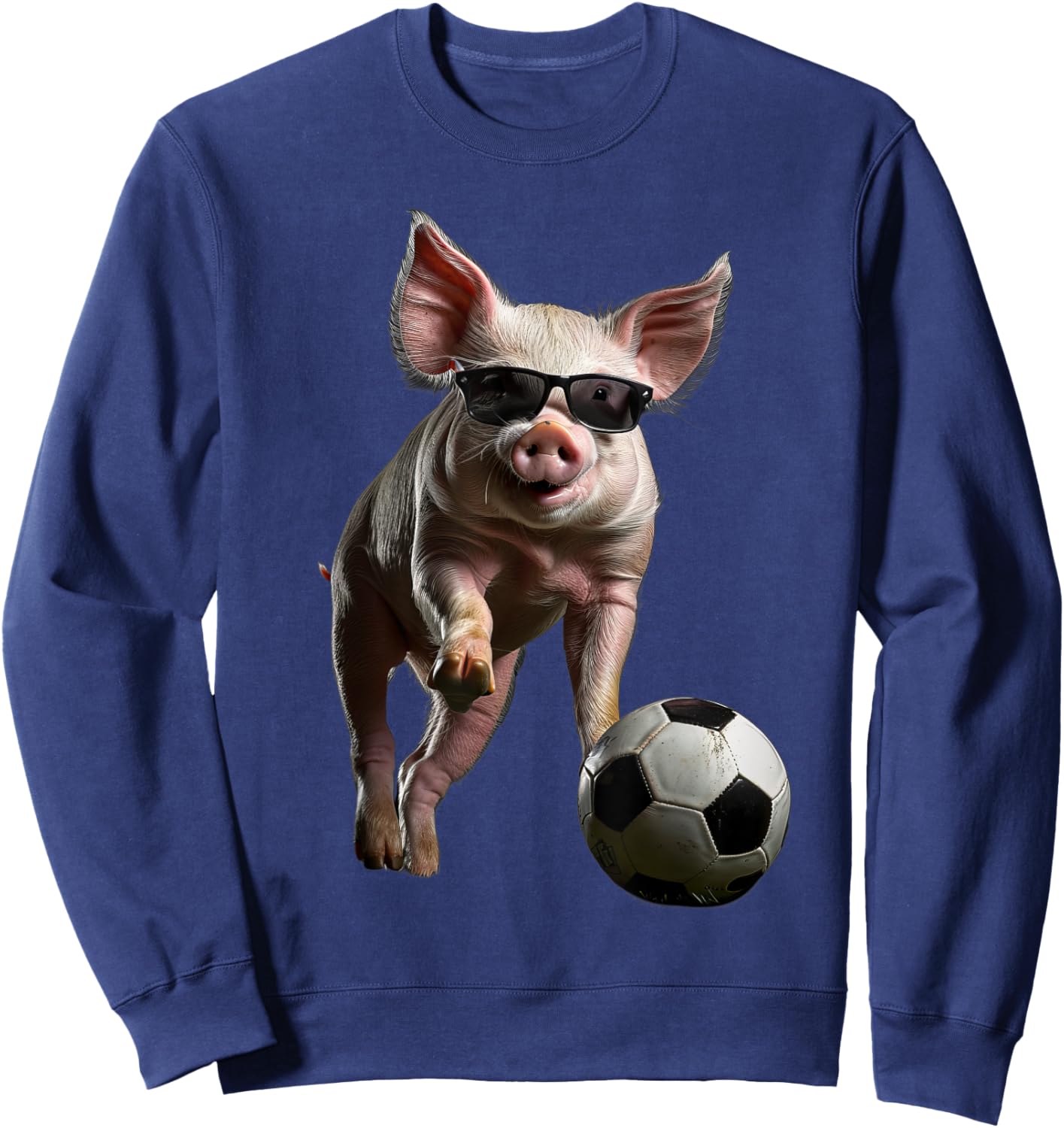 Pig Soccer Football Sweatshirt - Sweatshirt | Navy