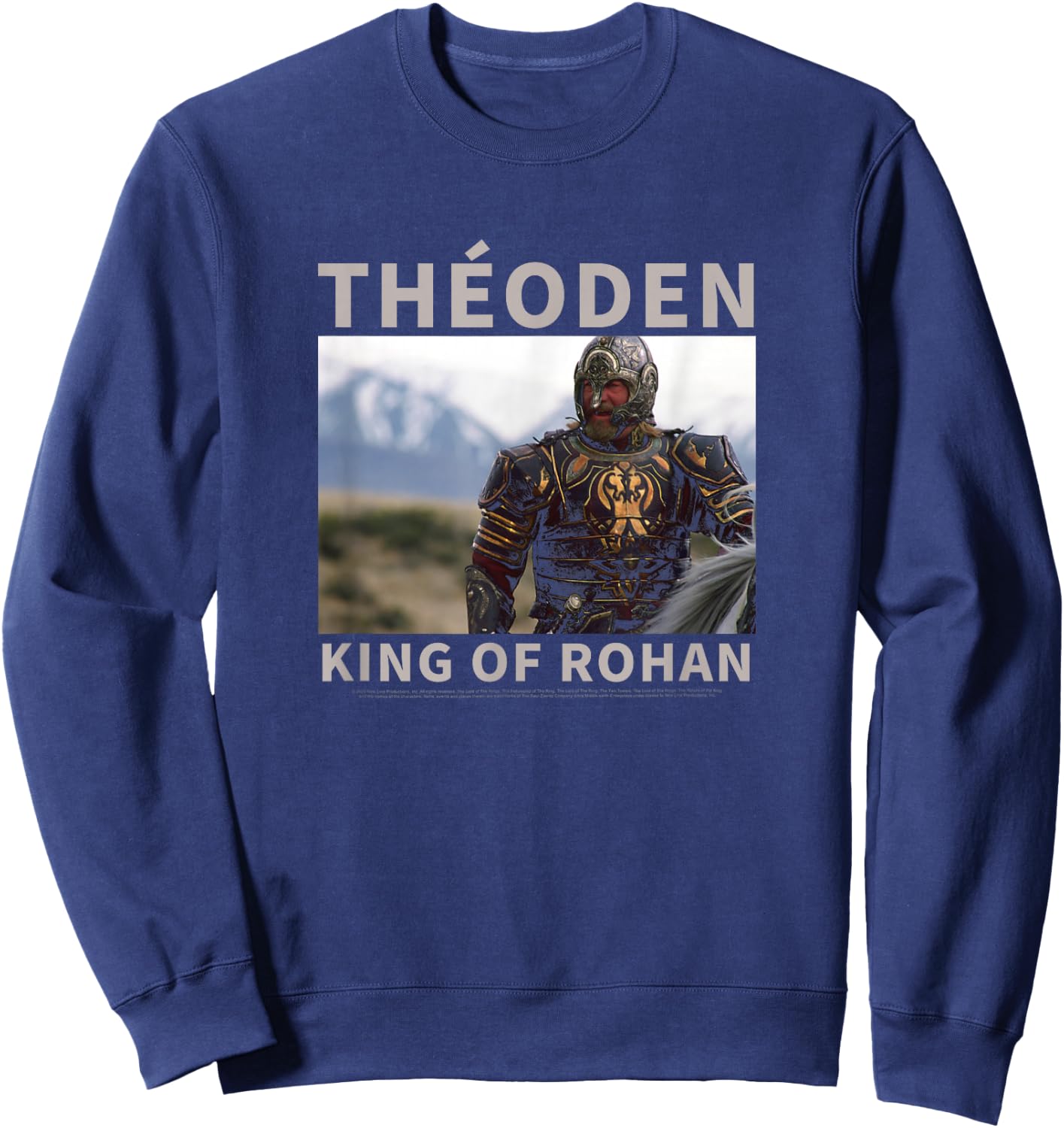 The Lord Of The Rings Theoden King Of Rohan Poster Sweatshirt - Sweatshirt | Navy