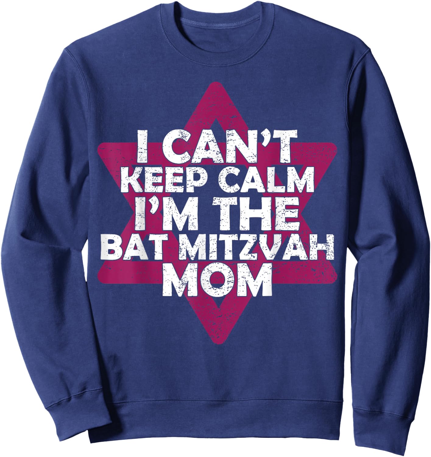 Star Of David Jewish Mom Bat Mitzvah Sweatshirt - Sweatshirt | Navy