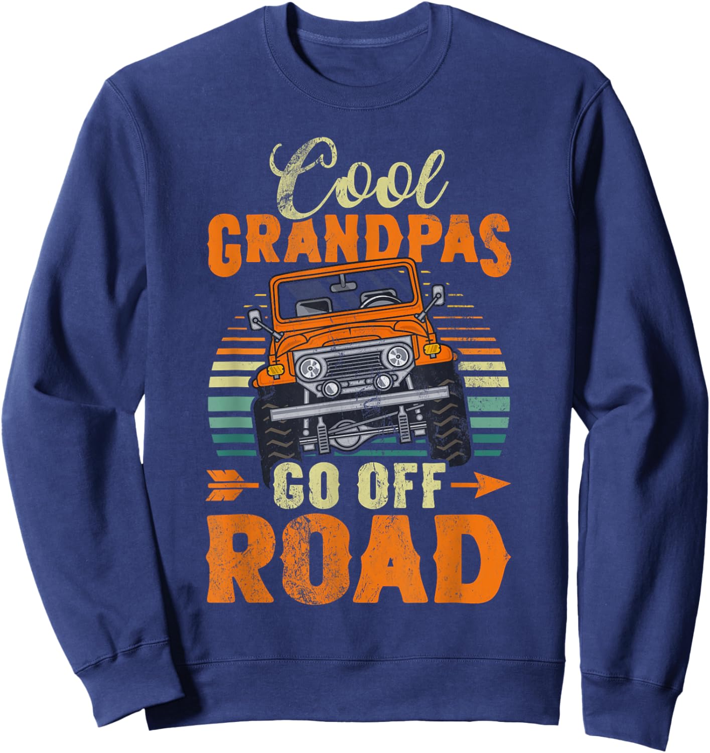 Cool Side By Side Design For Grandpa Dad SxS Offroad UTV Sweatshirt - Sweatshirt | Navy