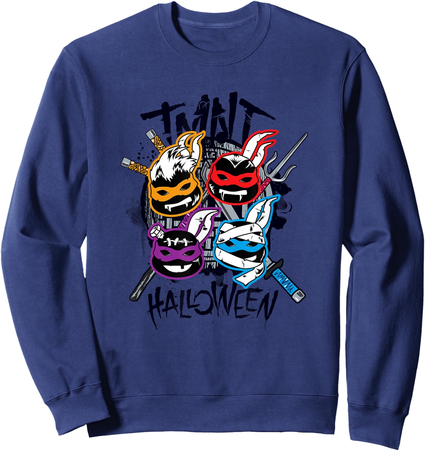 Teenage Mutant Ninja Turtles Halloween Spooky Ninja Crew Sweatshirt - Sweatshirt | Navy
