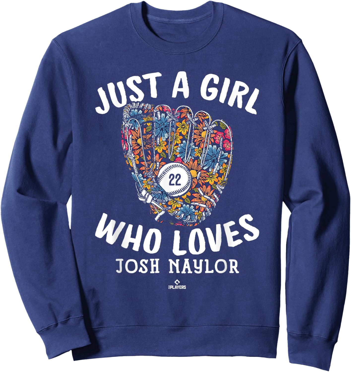 Just A Girl Who Loves Josh Naylor Cleveland MLBPA Sweatshirt - Sweatshirt | Navy