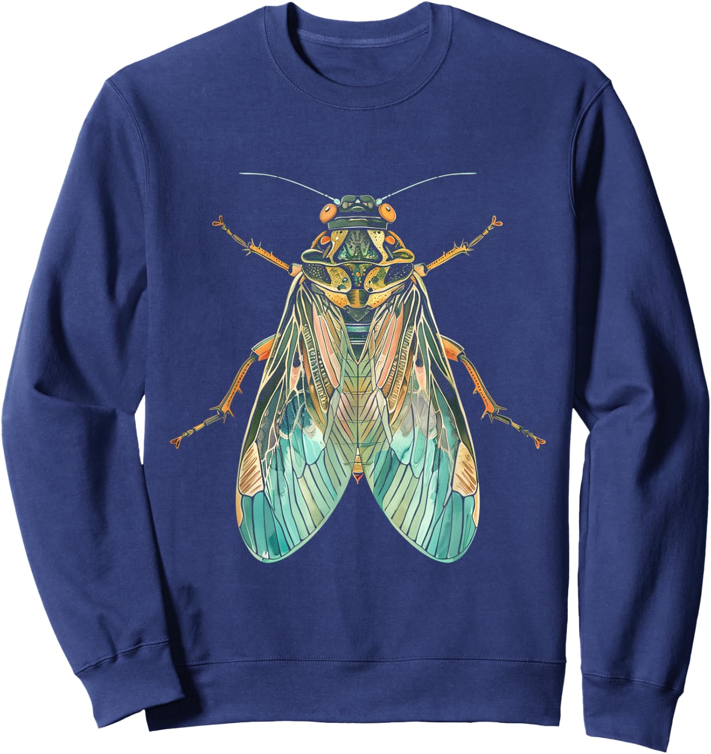 Cicada Insect 2024 Entomology Entomologist Sweatshirt - Sweatshirt | Navy