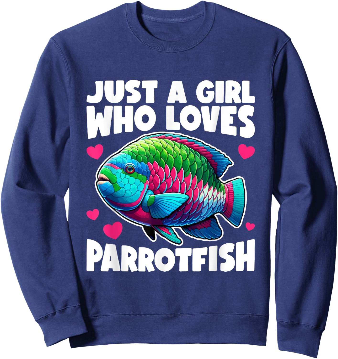 Parrotfish Just A Girl Parrotfish Sweatshirt - Sweatshirt | Navy