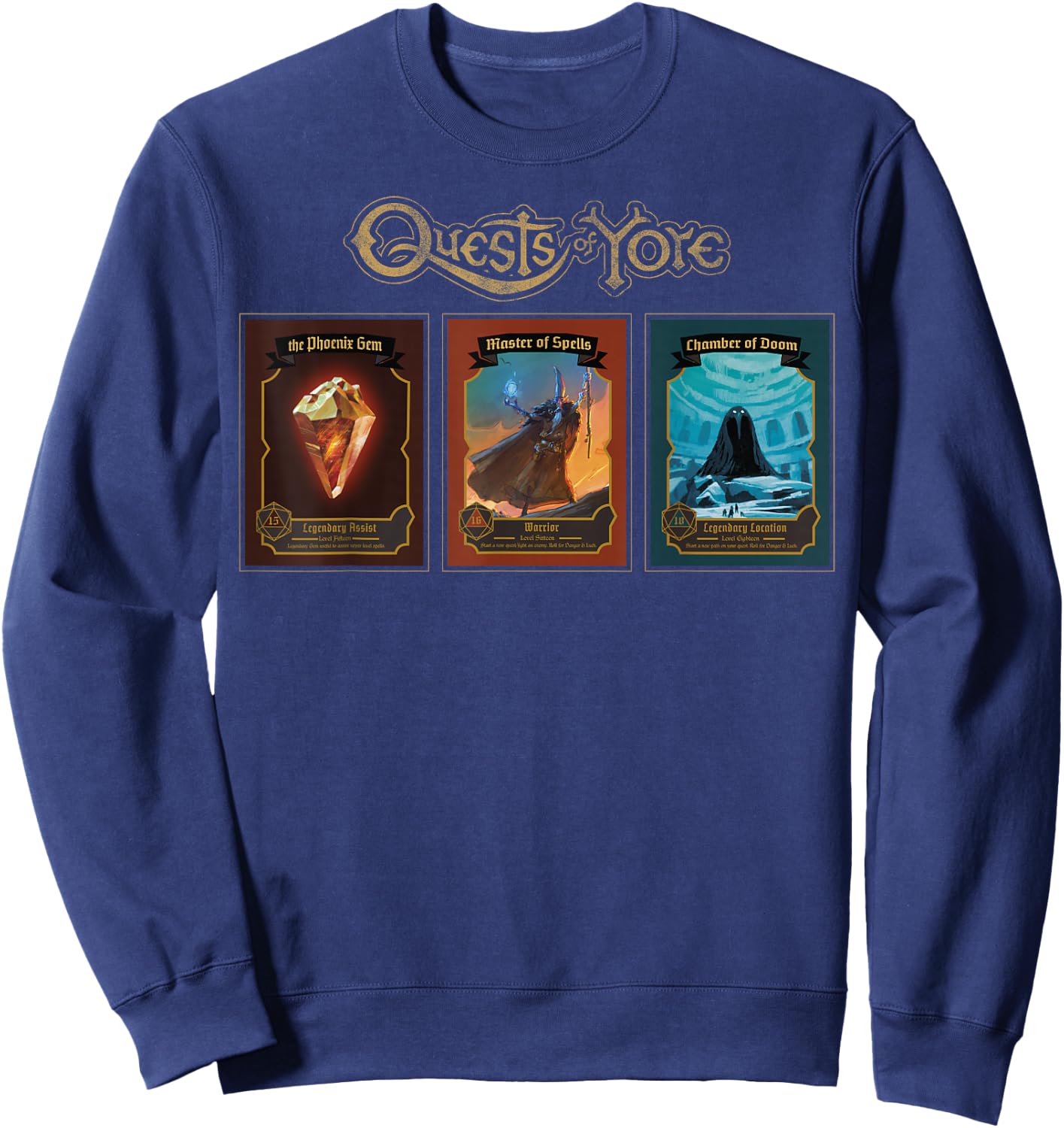 Disney Pixar Onward Quests Of Yore Cards Sweatshirt - Sweatshirt | Navy