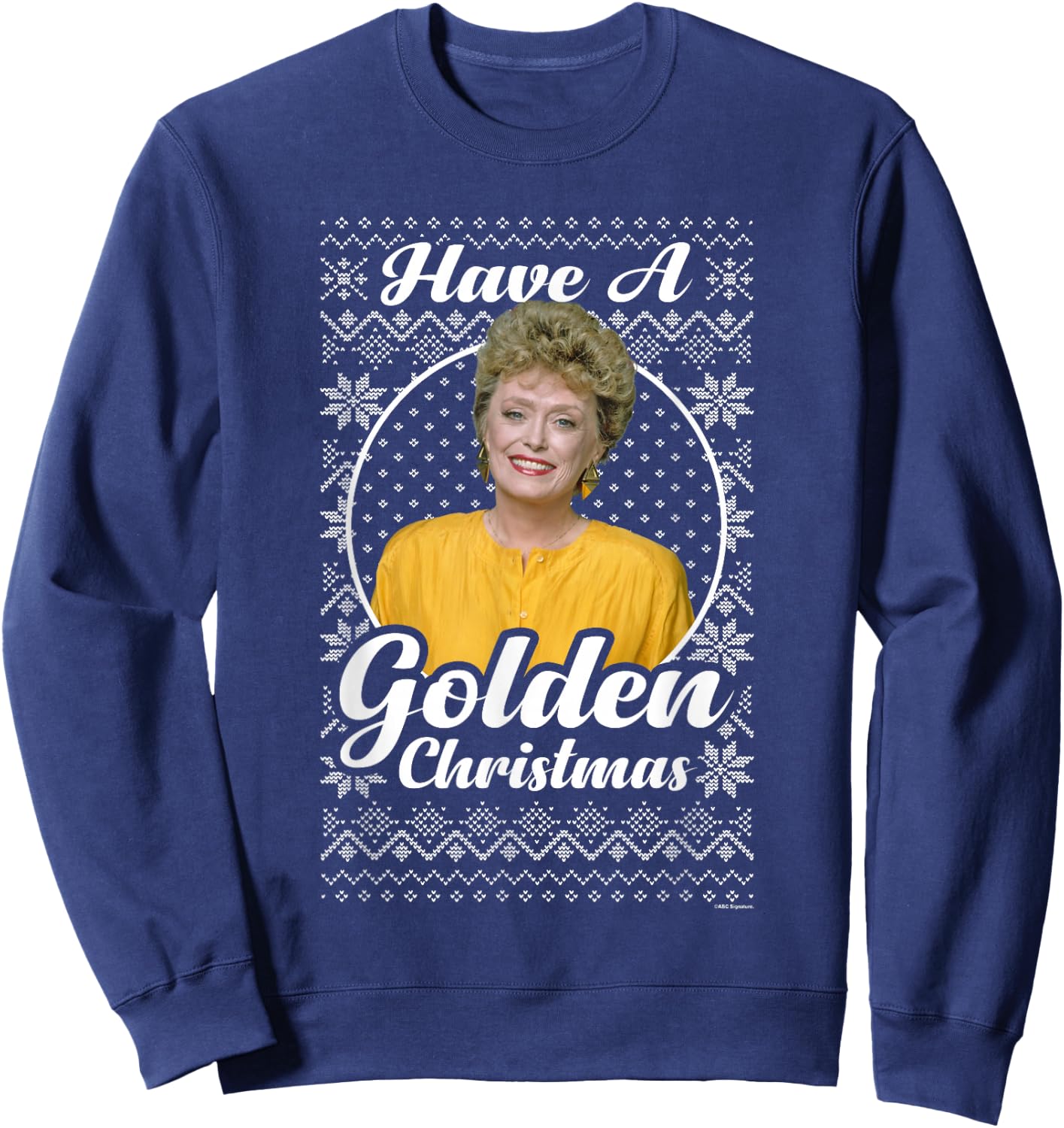 The Golden Girls Iconic Blanche Have A Golden Christmas Logo Sweatshirt - Sweatshirt | Navy