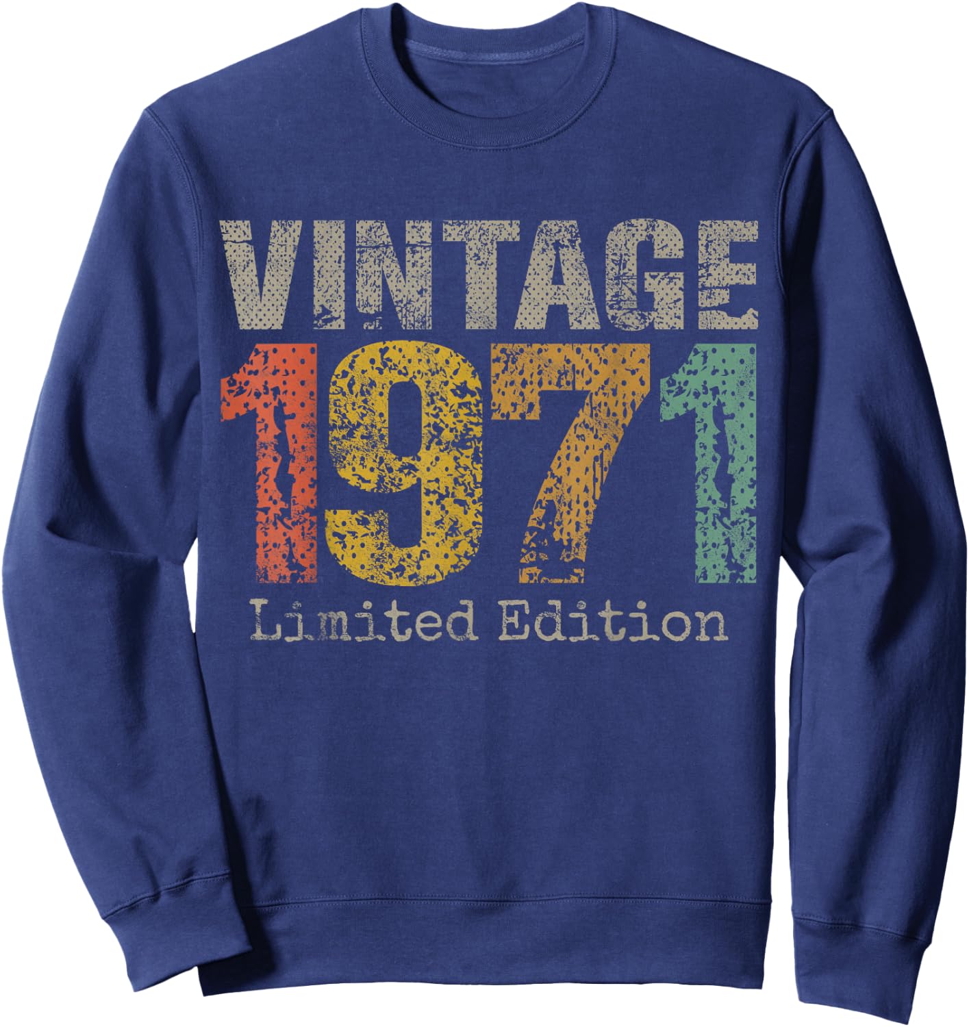 Vintage 1971 Limited Edition 54th Birthday Gifts 54 Year Old Sweatshirt - Sweatshirt | Navy
