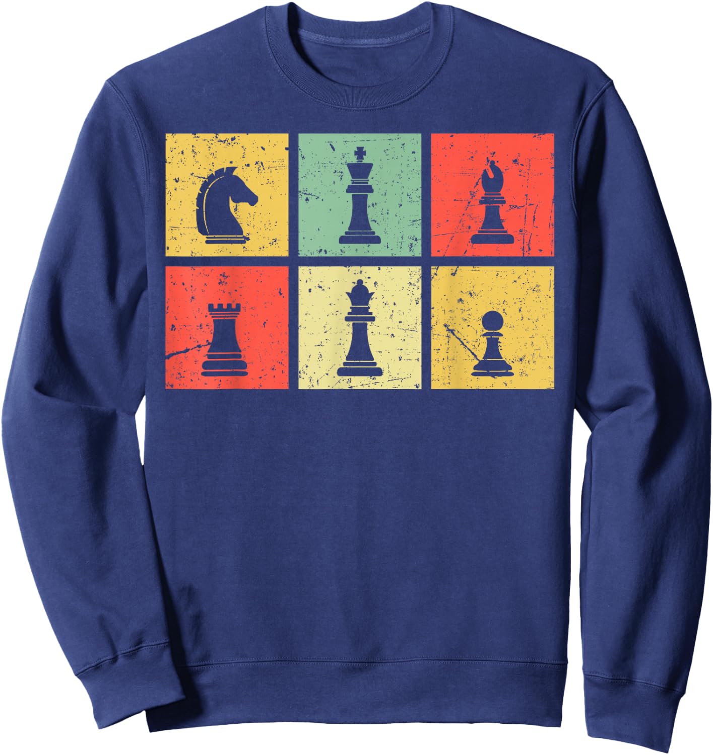 Funny Chess Gift Women Boys Kids Chess Player Pieces Sweatshirt - Sweatshirt | Navy