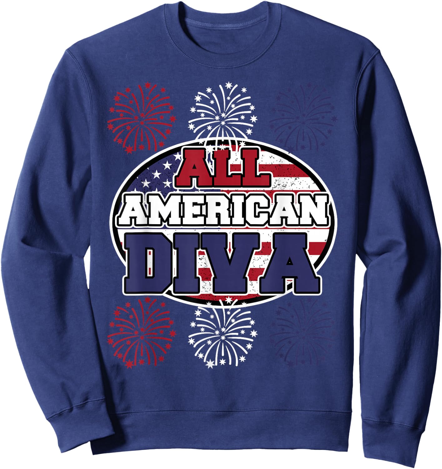 All American Diva - Party - American Diva Sweatshirt - Sweatshirt | Navy