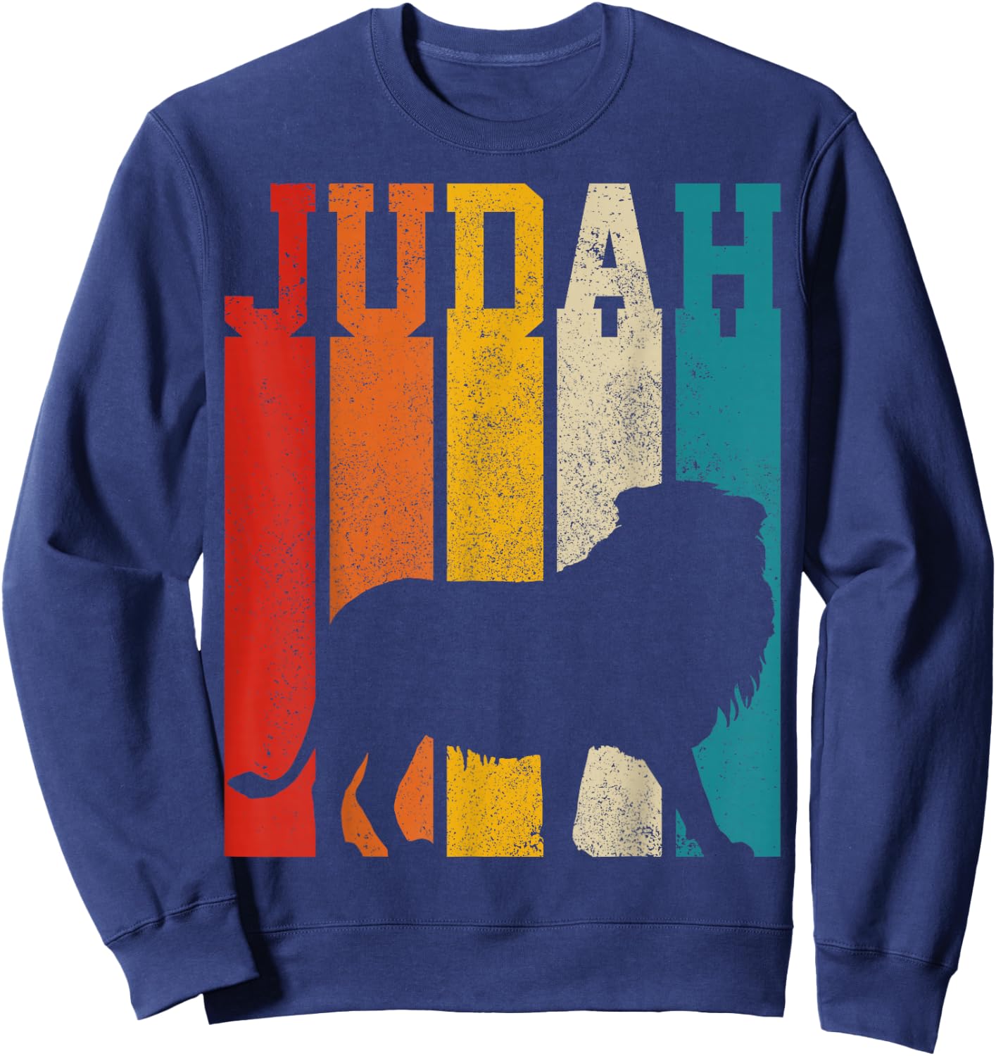 Lion Of Judah Rastafari Ethiopia Africa Reggae Vintage Lion Sweatshirt - Sweatshirt | Navy