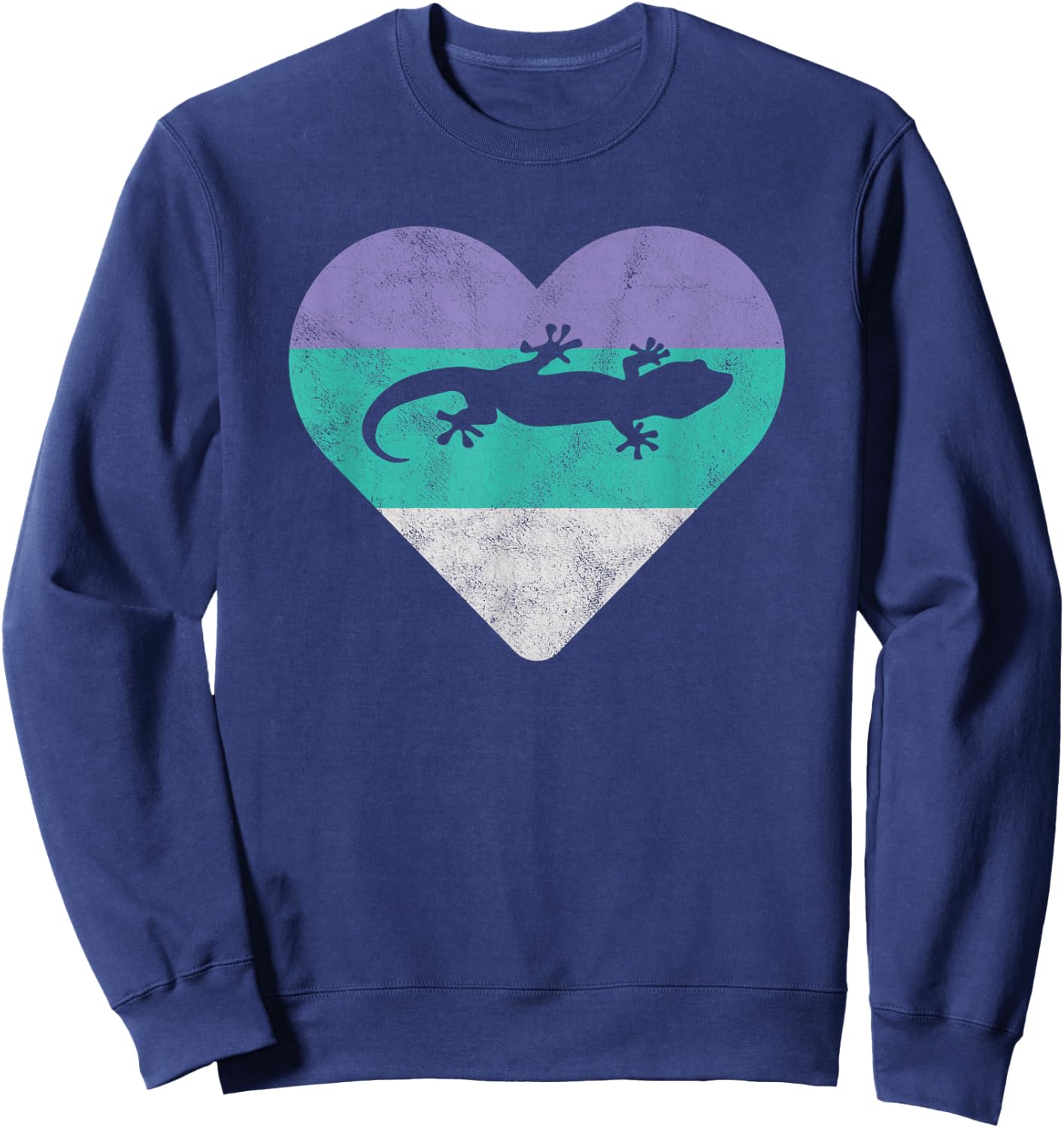 Gecko Retro Lizard Gift or Girls Sweatshirt - Sweatshirt | Navy