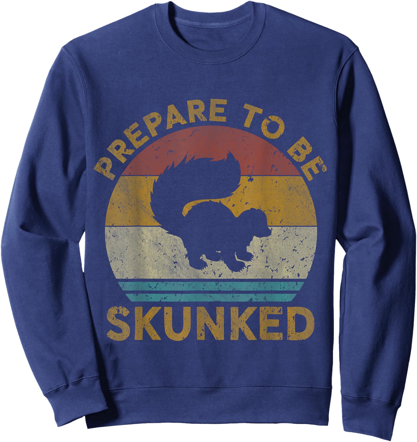 Prepare To Be Skunked Cribbage Lovers Vintage Cribbage Game Sweatshirt - Sweatshirt | Navy