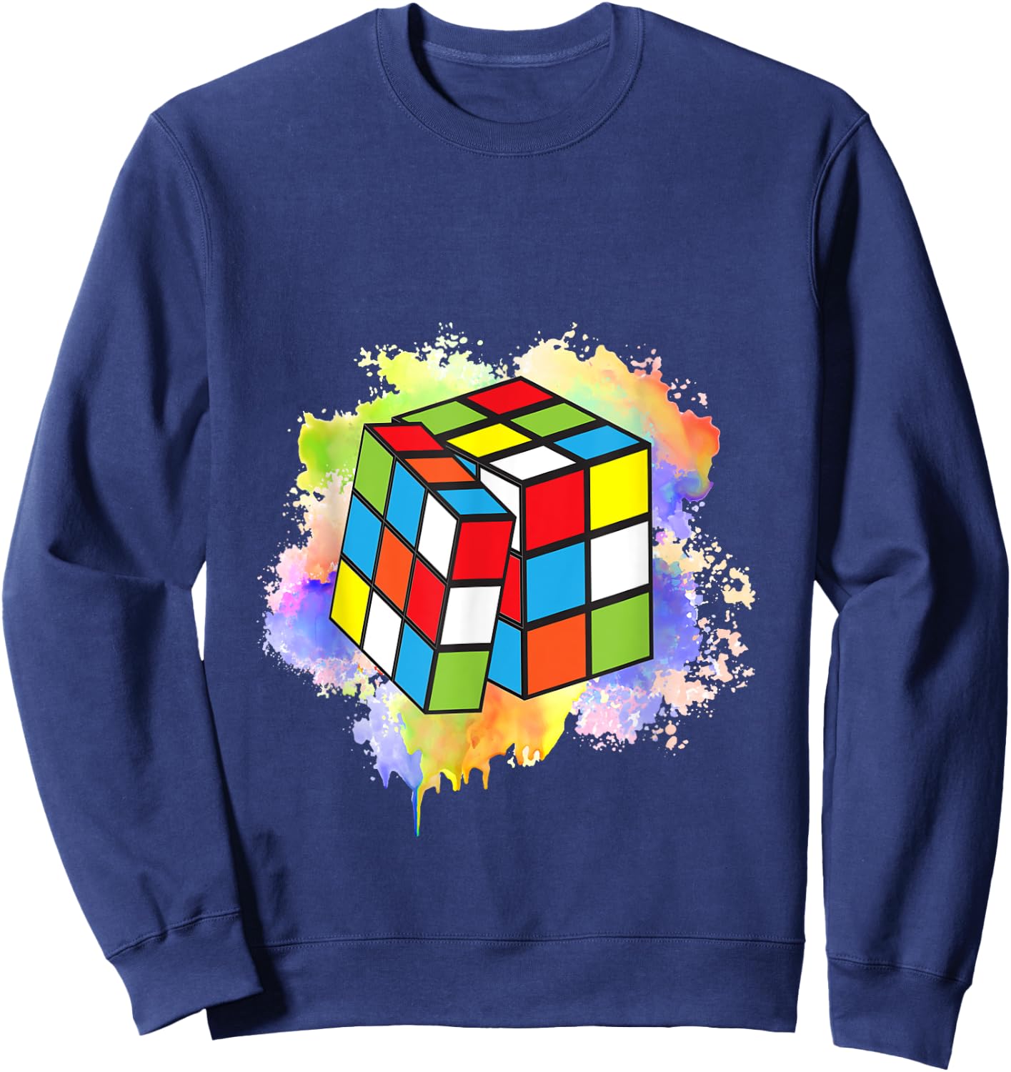 Cool Rubik Rubix Rubics Player Cube Lovers Women Men Boy Kid Sweatshirt - Sweatshirt | Navy