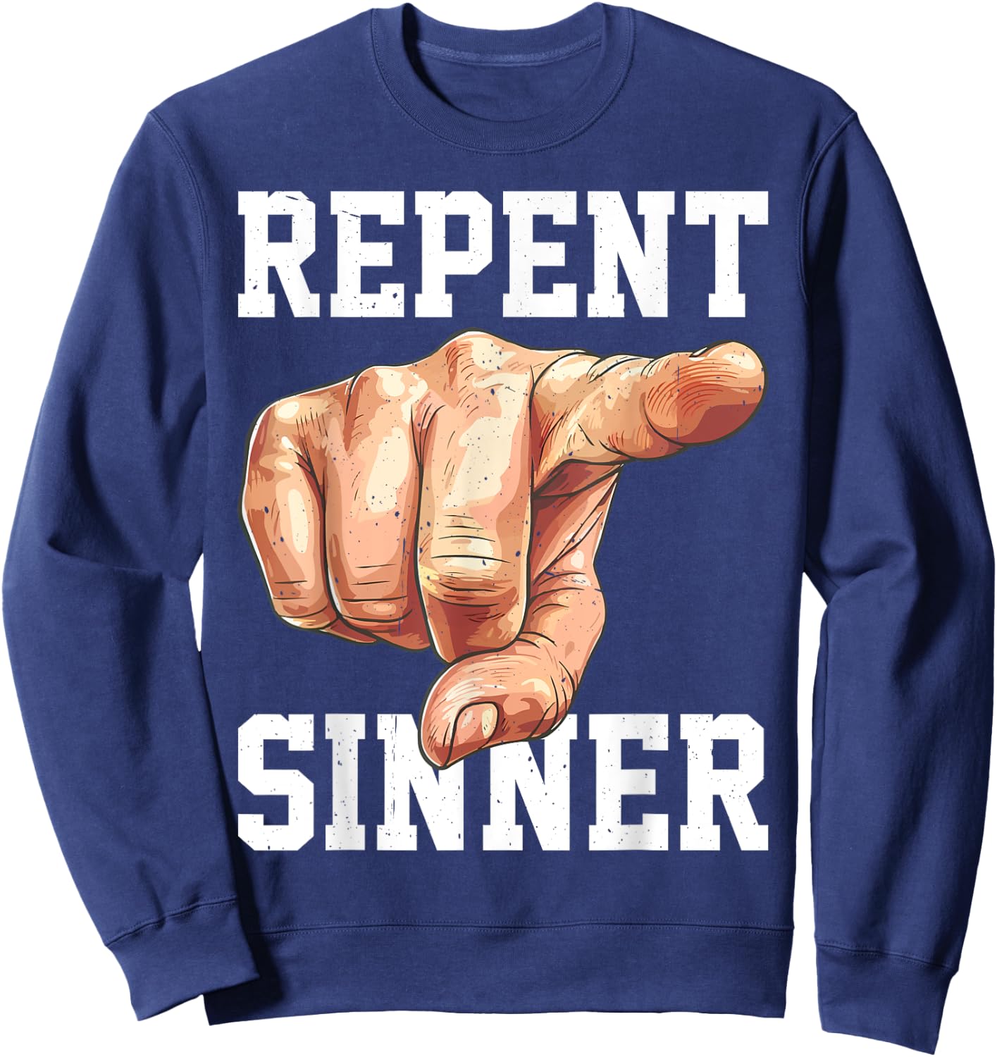 Repent Sinner Sweatshirt - Sweatshirt | Navy