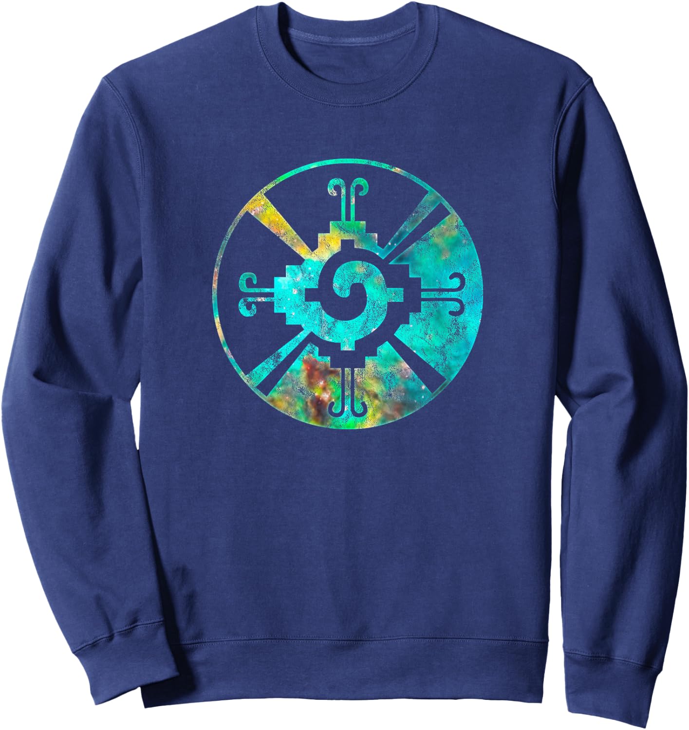 Hunab Ku, Maya, symbol, Indian, heart of the galaxy, mystic Sweatshirt - Sweatshirt | Navy