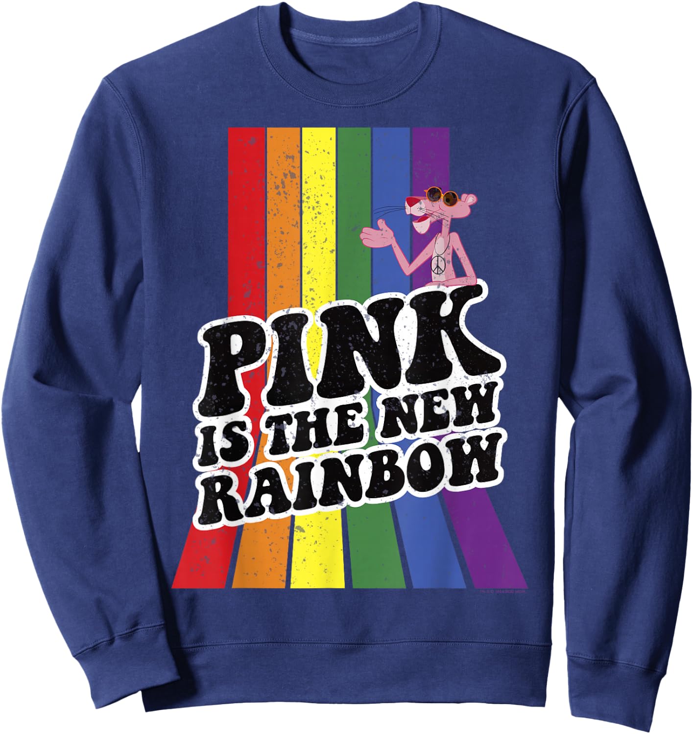 The Pink Panther Pink Is The New Rainbow Sweatshirt - Sweatshirt | Navy