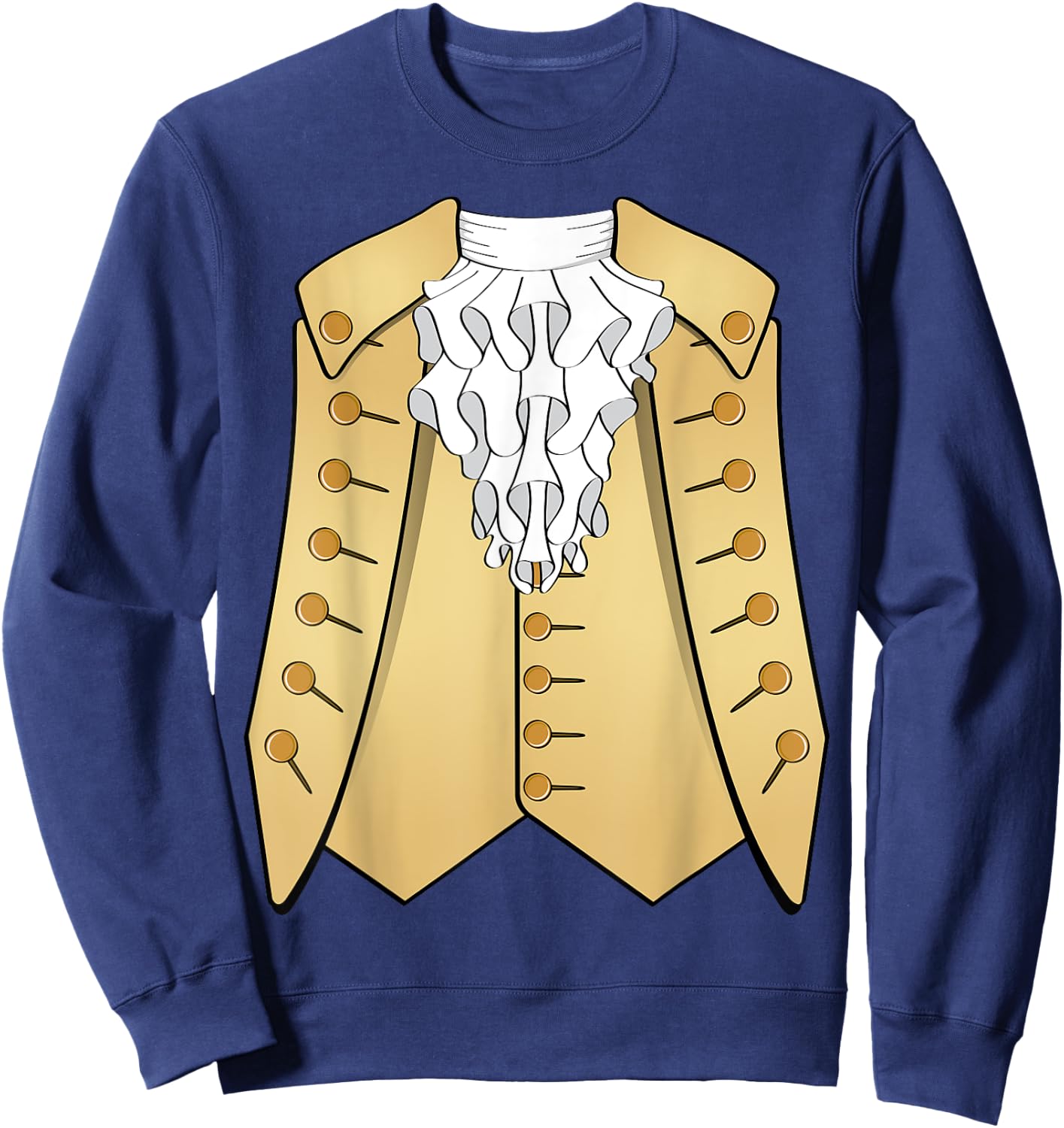 Colonial 18th Century Historic America Aristocrat Costume Sweatshirt - Sweatshirt | Navy