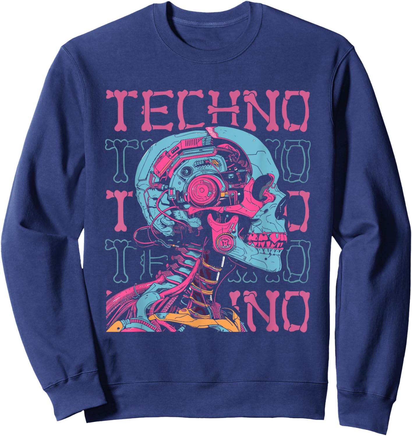 Techno Electro Hardtekk Raver Clubbing - Rave Techno Sweatshirt - Sweatshirt | Navy