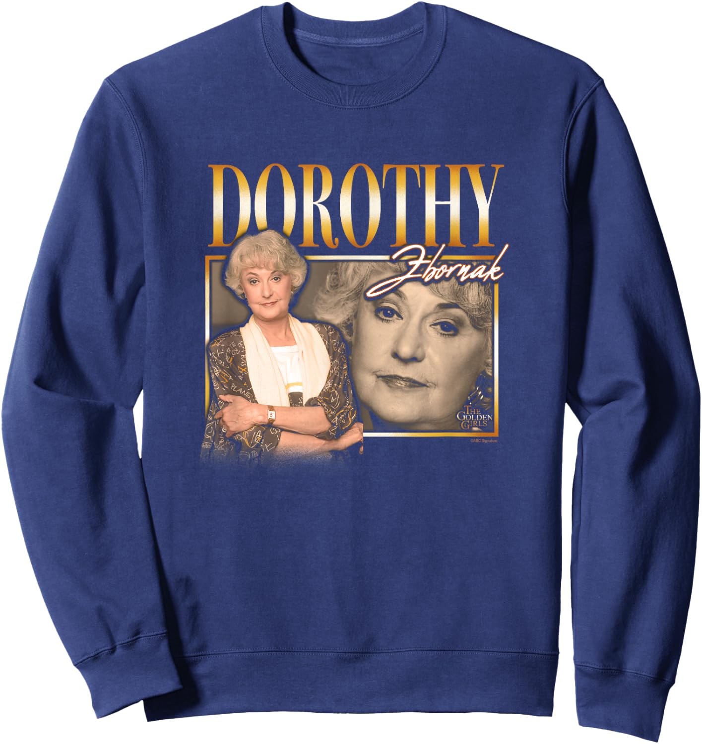 The Golden Girls Iconic Dorothy Znornak 90s Retro Portrait Sweatshirt - Sweatshirt | Navy