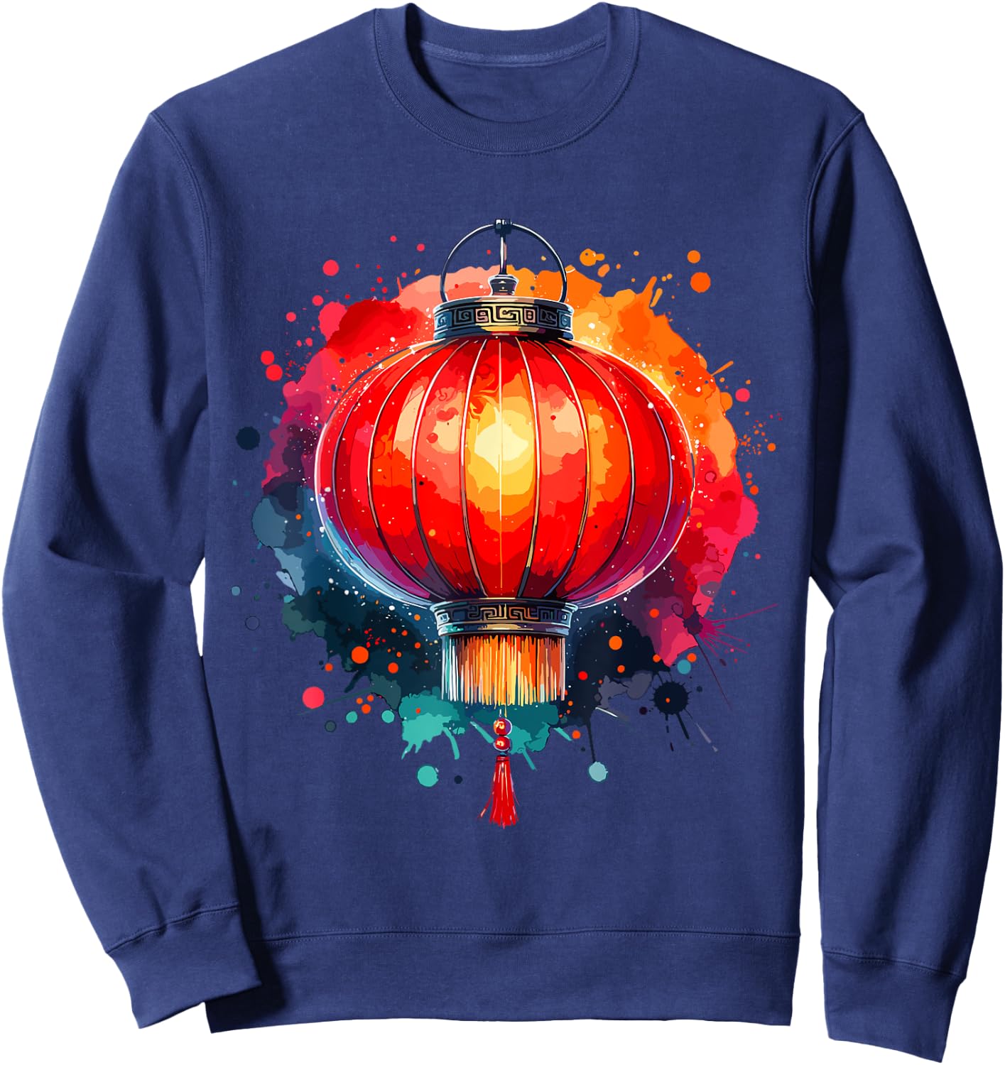 Chinese Lantern Festival Sky Lanterns Sweatshirt - Sweatshirt | Navy