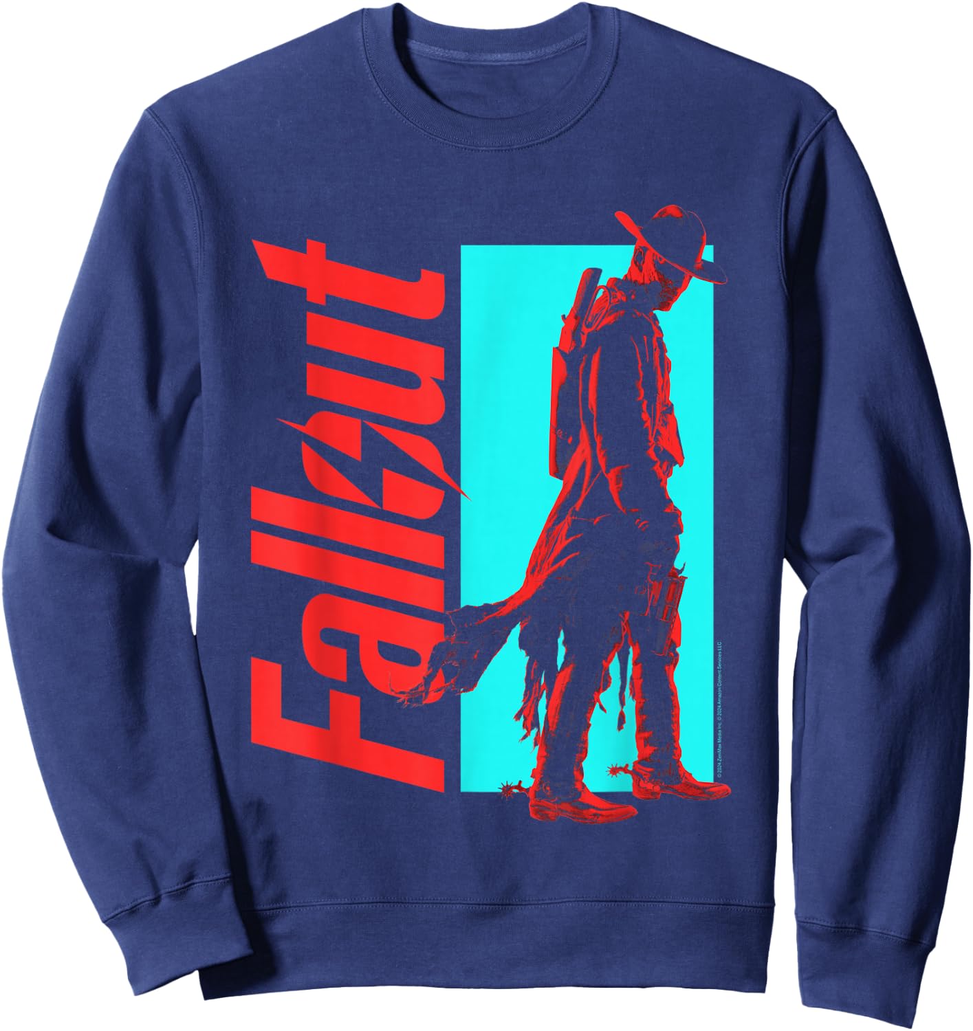 Fallout TV Series Character The Ghoul Boxed Shadow Sweatshirt - Sweatshirt | Navy