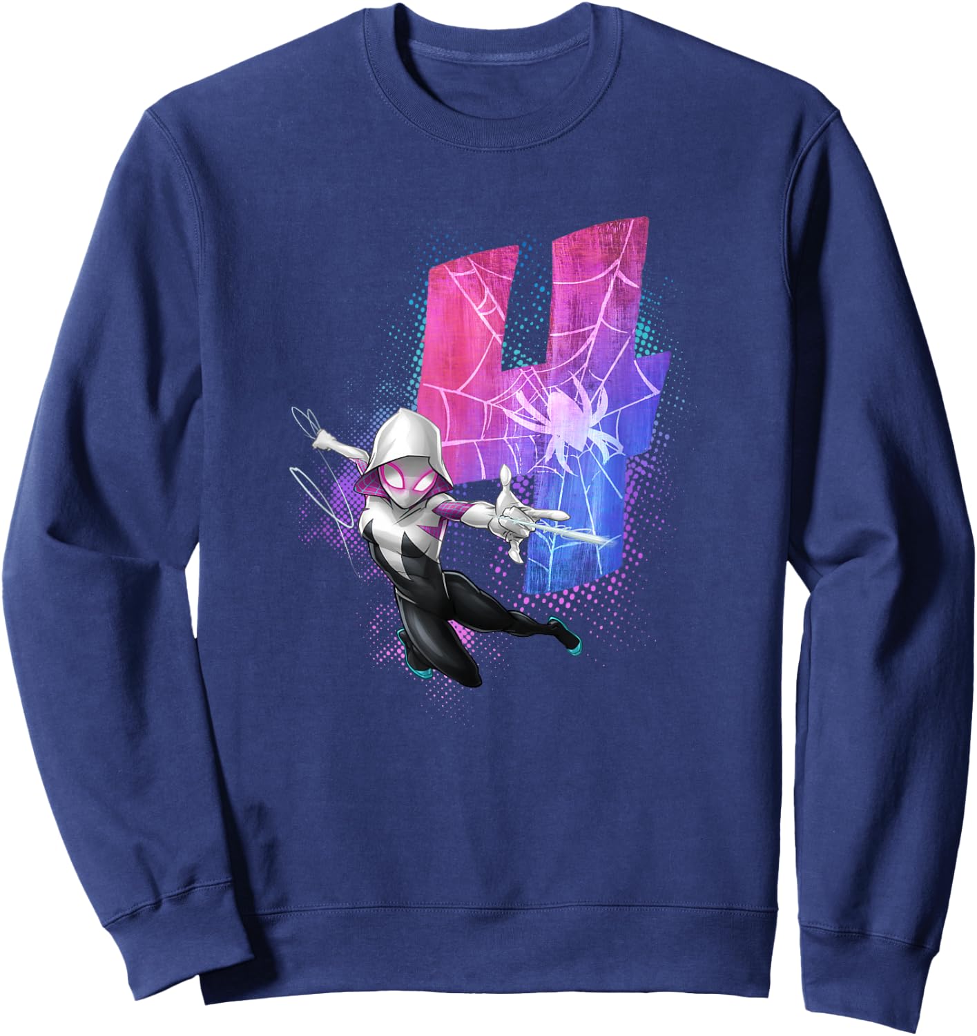 Marvel Ghost-Spider Gwen Stacy 4th Birthday Graphic Sweatshirt - Sweatshirt | Navy
