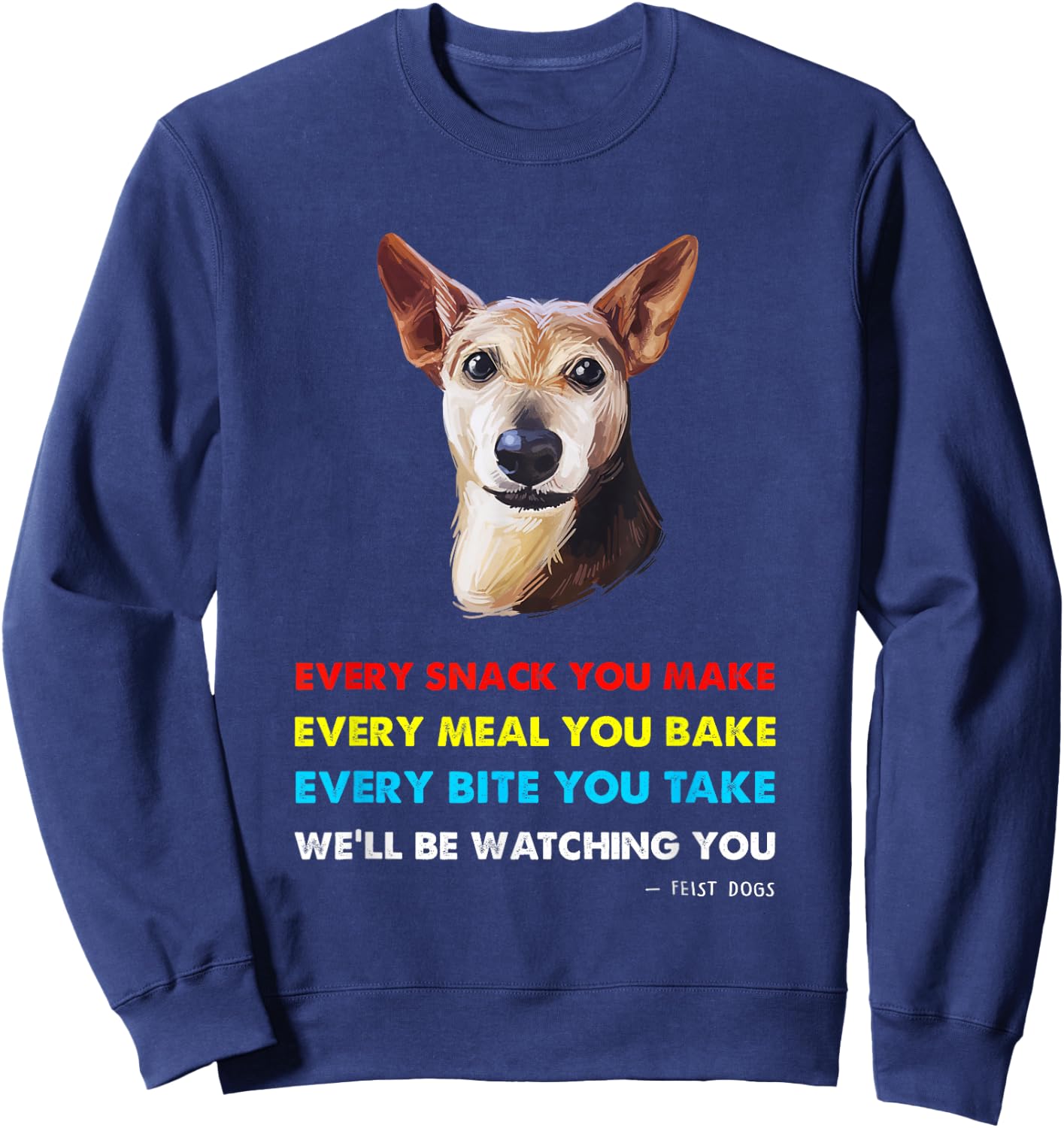 Feist Dog Shirt | Feist Sweatshirt - Sweatshirt | Navy