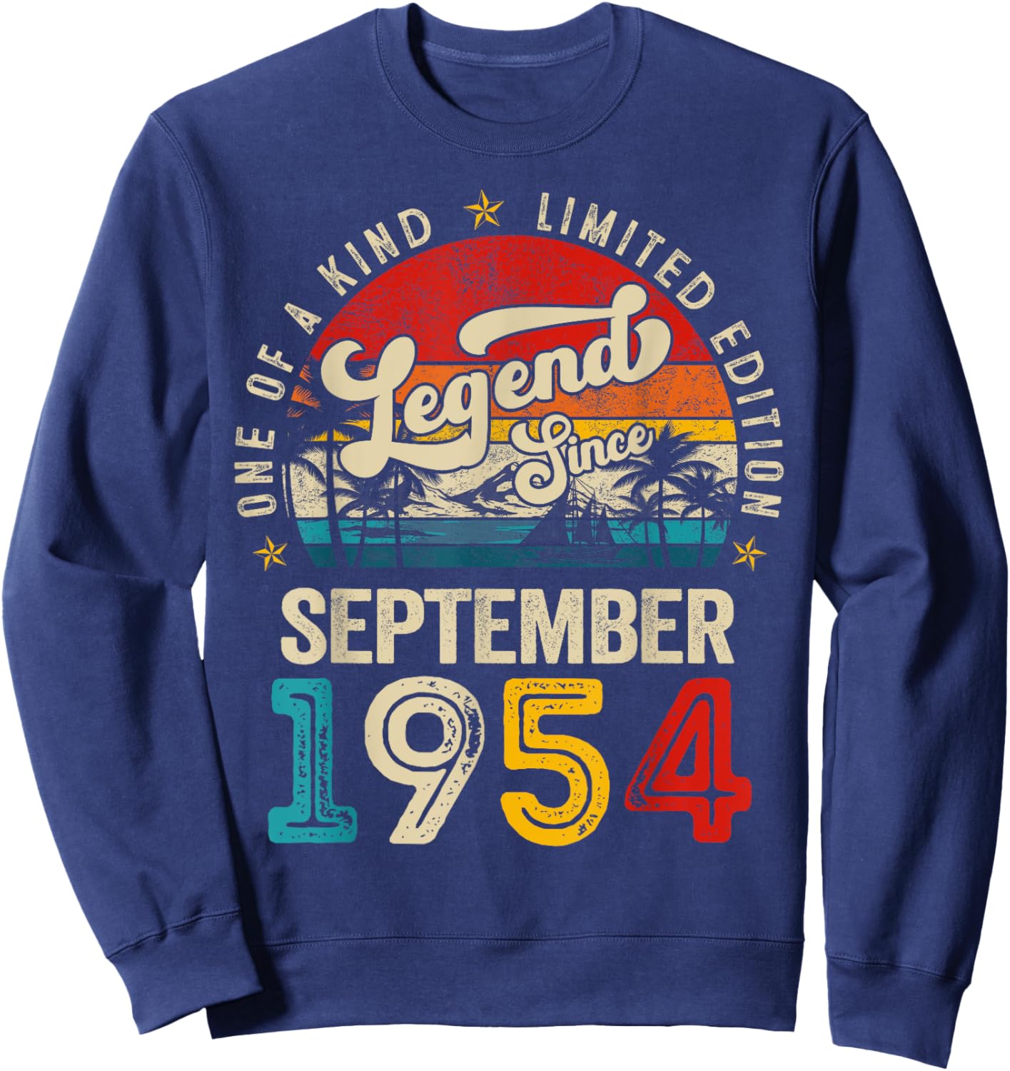 70 Years Old Legend since September 1954 70th Birthday Men Sweatshirt - Sweatshirt | Navy