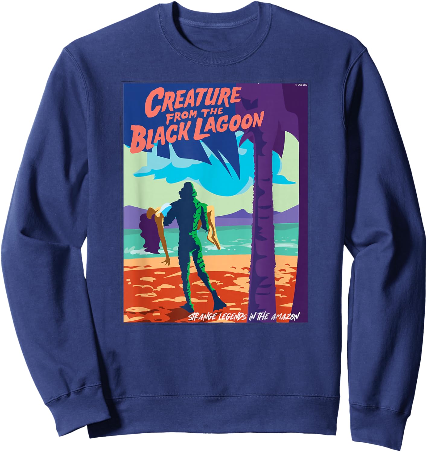 Universal Monsters Creature from the Black Lagoon Poster Sweatshirt - Sweatshirt | Navy