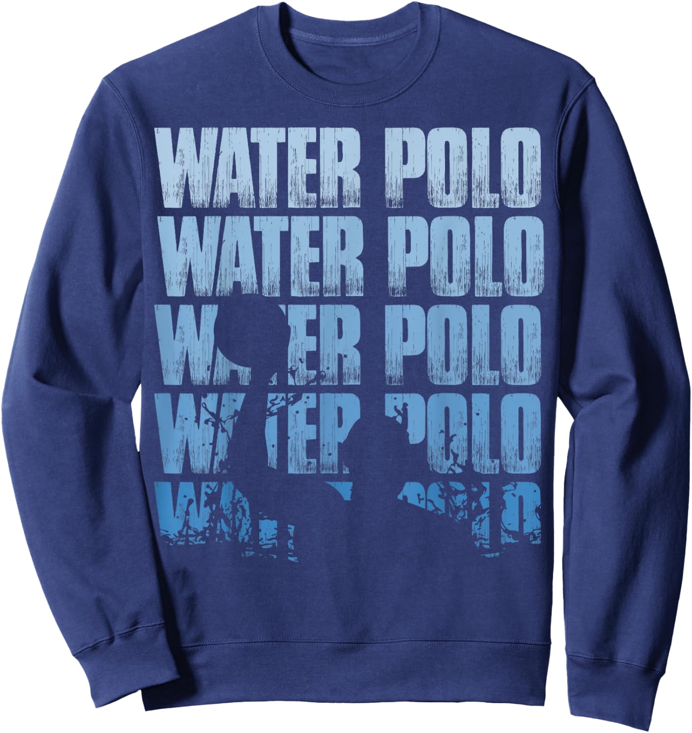 Retro Water Polo Silhouette Water Poloer Sweatshirt - Sweatshirt | Navy